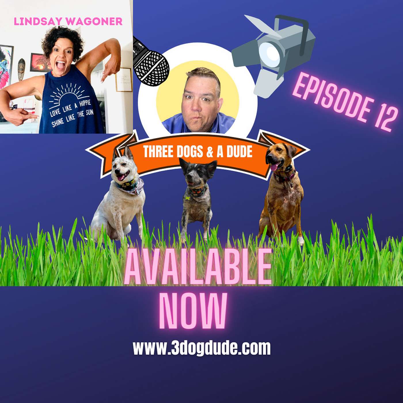3 DOGS & A DUDE: EPISODE 12 - LINDSAY WAGONER (PURE ROMANCE) episode artwork