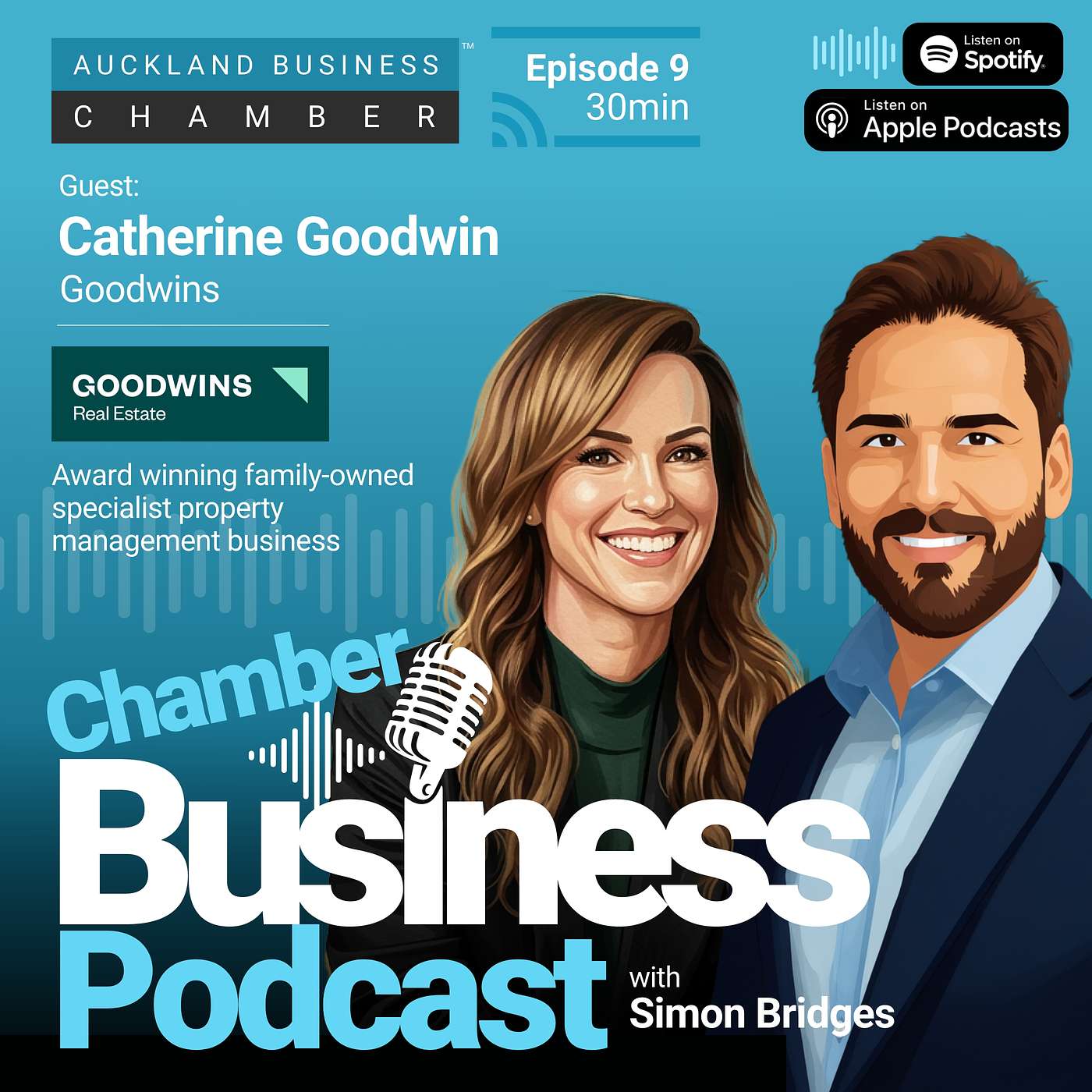 From law to real estate - Episode 9 of the Chamber Business Podcast with Catherine Goodwin of Goodwins 🎙️ episode artwork
