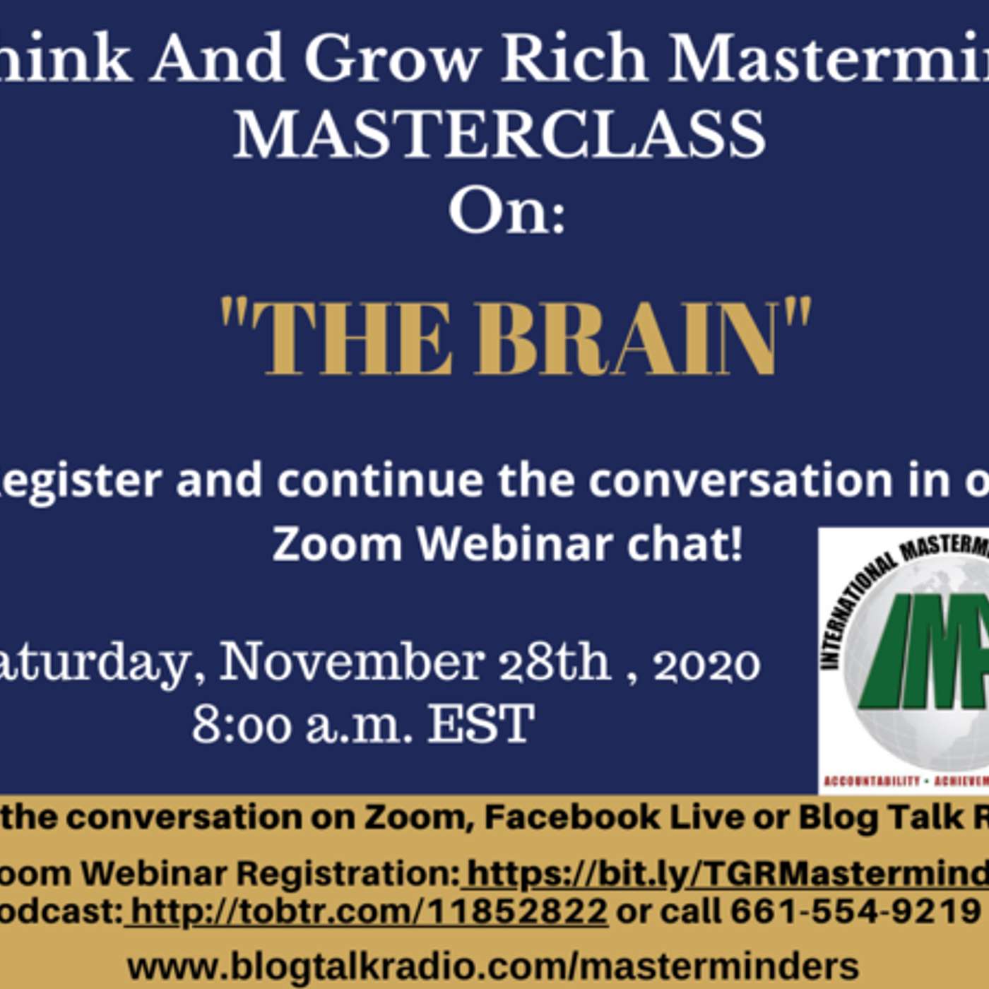 Think and Grow Rich MASTERCLASS on "THE BRAIN" episode artwork
