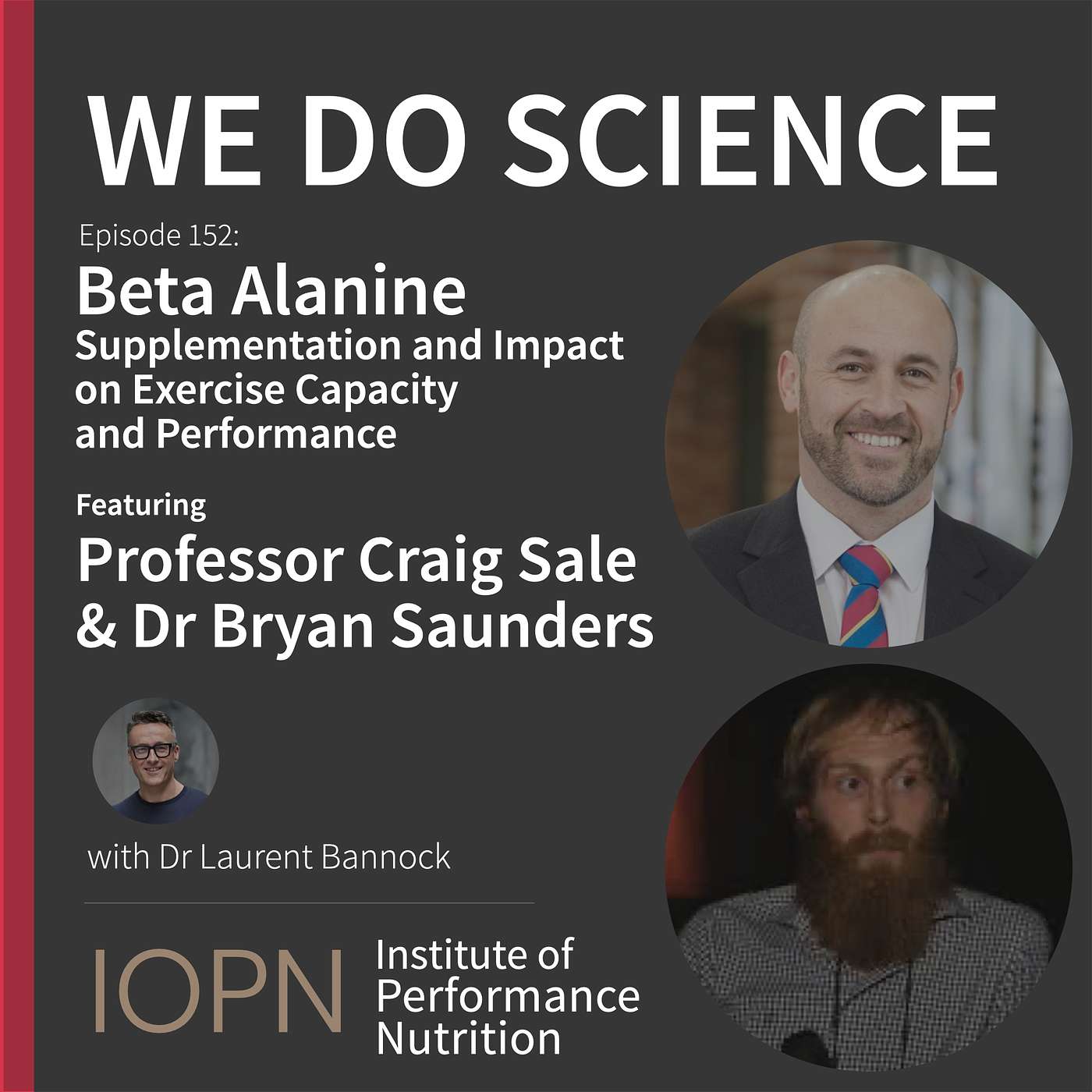 cover of episode "Beta-Alanine Supplementation and Exercise Capacity & Performance" with Prof Craig Sale and Dr Bryan Saunders