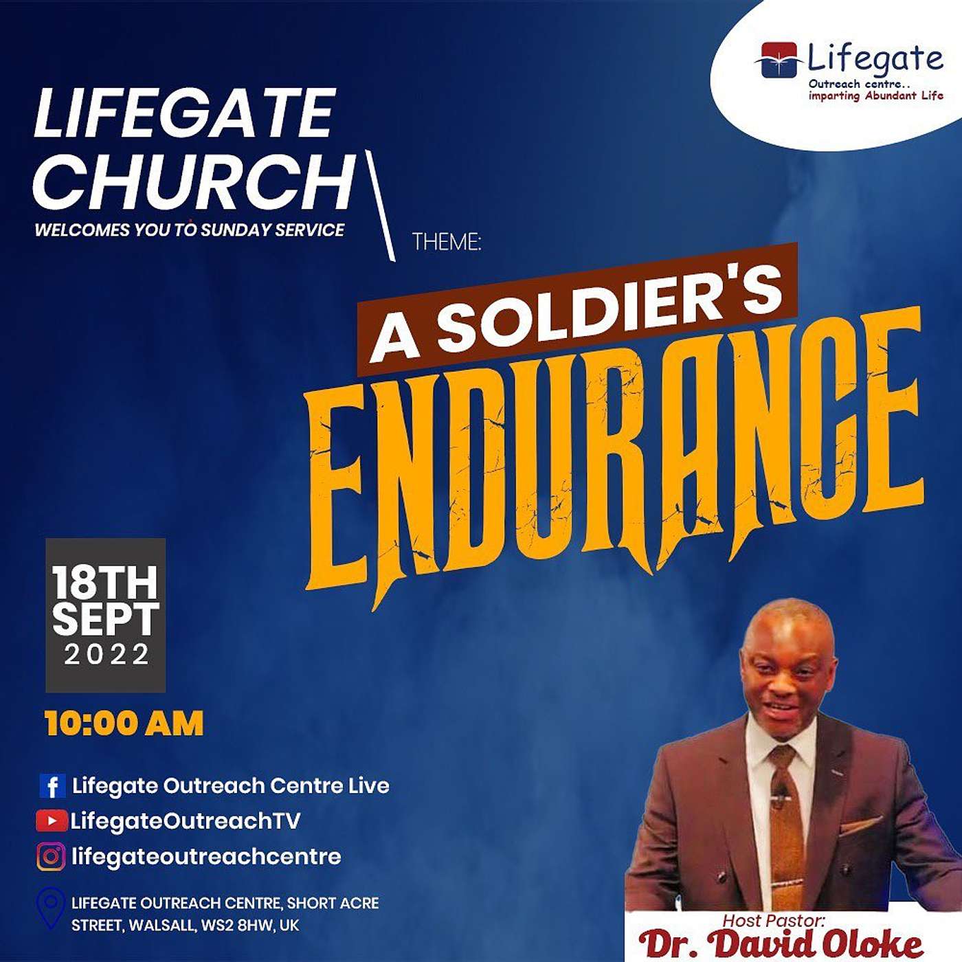 A Soldier's Endurance - Lifegate Church - 18.9.22 episode artwork