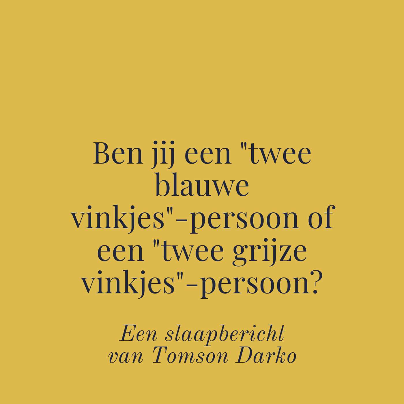 In slaap vallen met melancholie van Tomson Darko