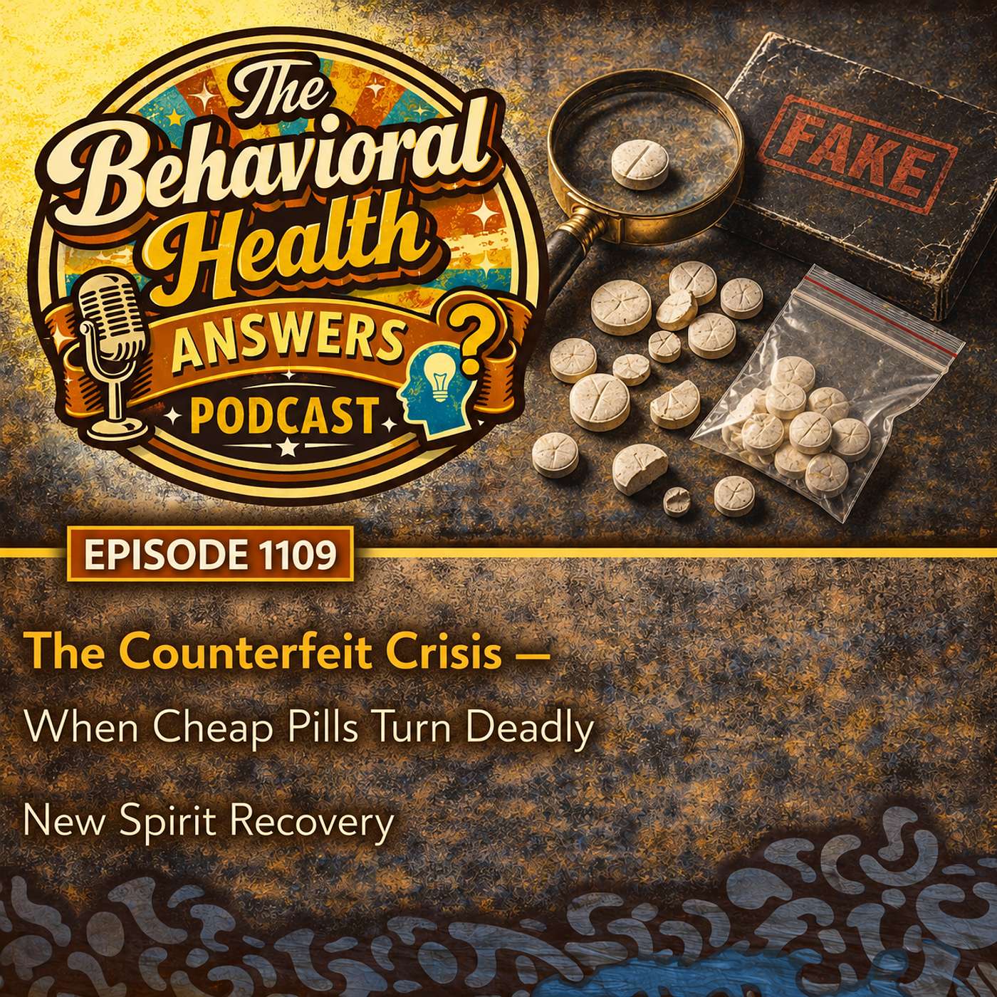 Episode 1109: The Counterfeit Crisis - When Cheap Pills Turn Deadly | New Spirit Recovery episode artwork