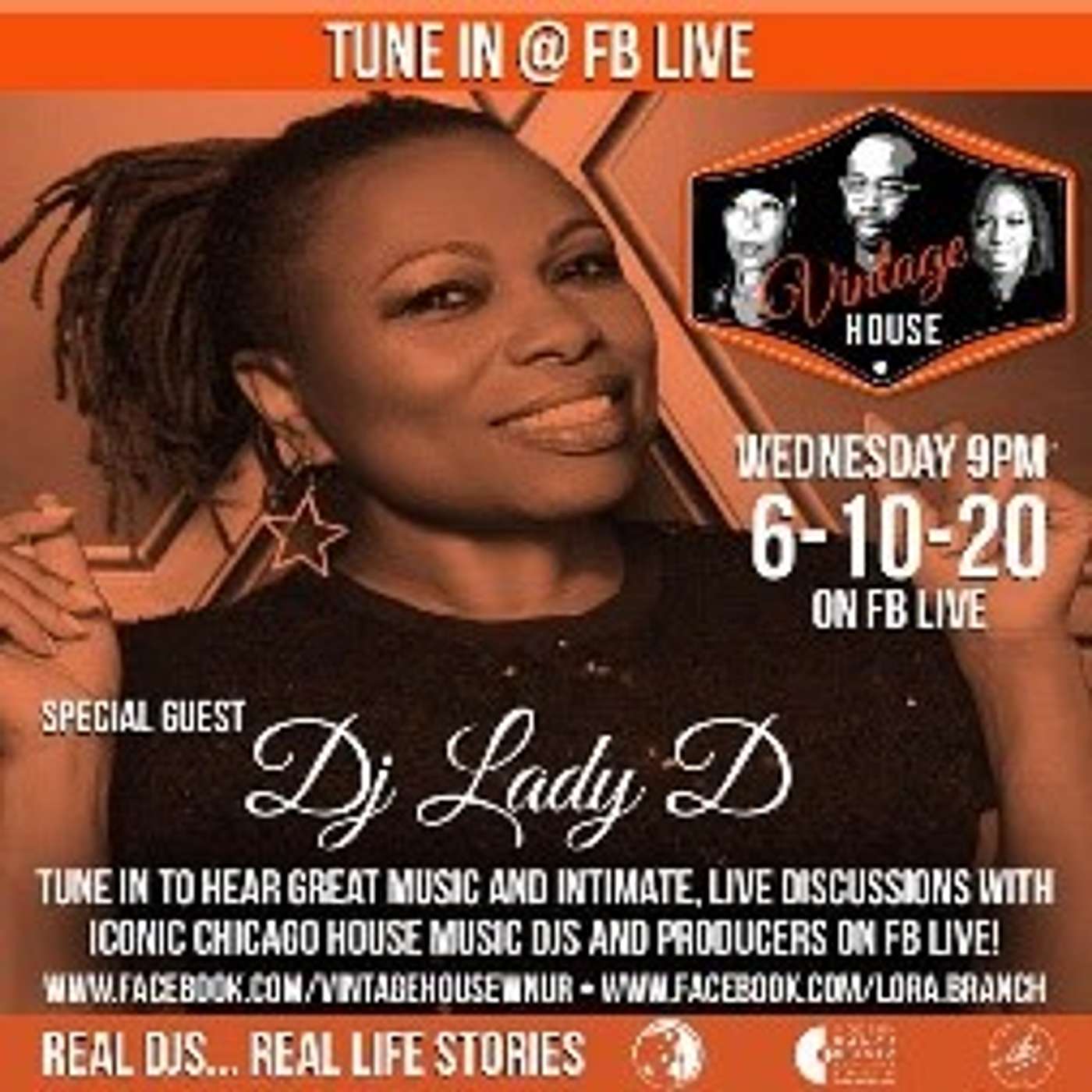 DJ Lady D joins the Vintage House Show Crew and DJ Lori Branch Summer 2020