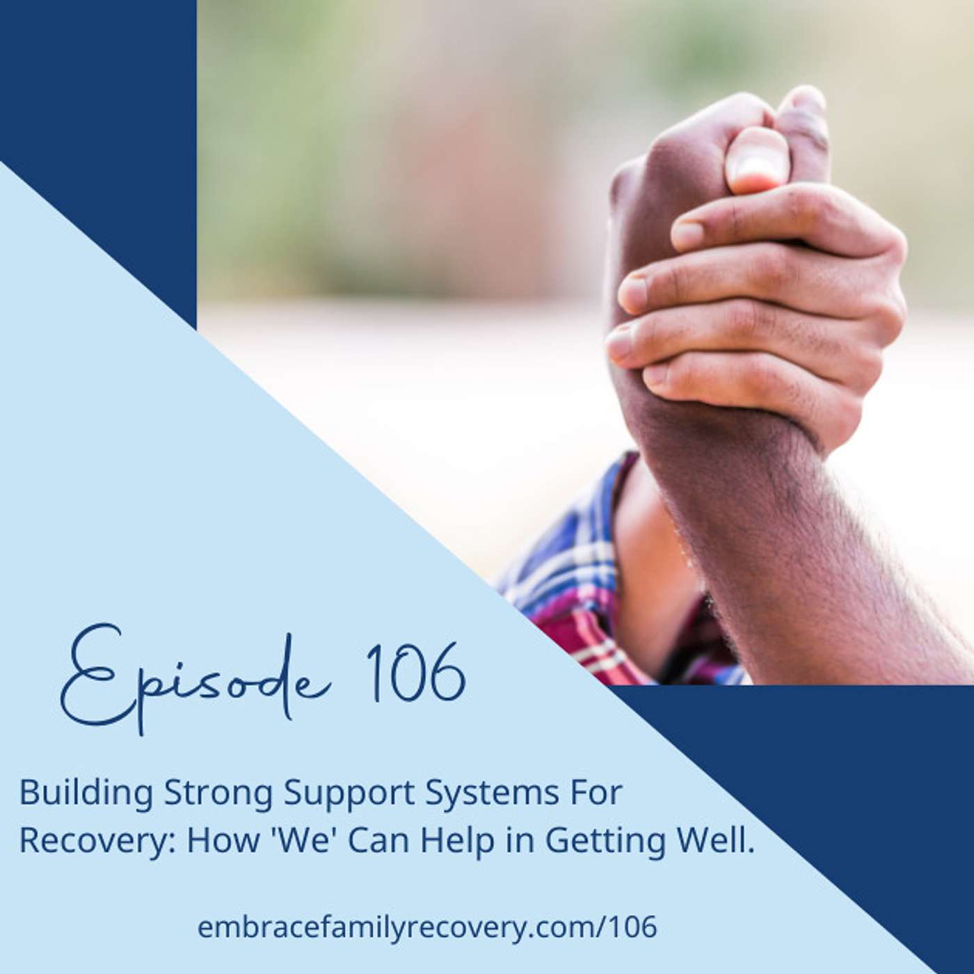 Ep 106 - Building Strong Support Systems for Recovery: How 'We' Can Help in Getting Well.