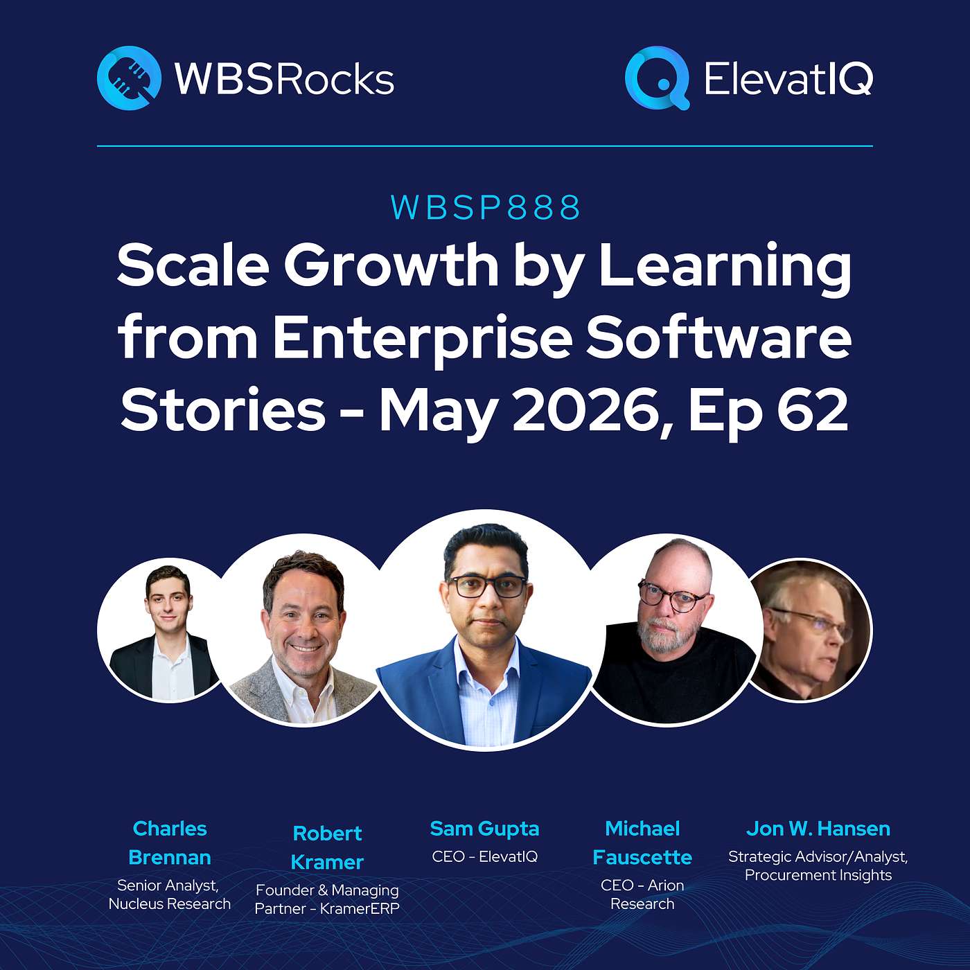 WBSP888: Scale Growth by Learning from Enterprise Software Stories - May 2026, Ep 62, an Objective Panel Discussion episode artwork
