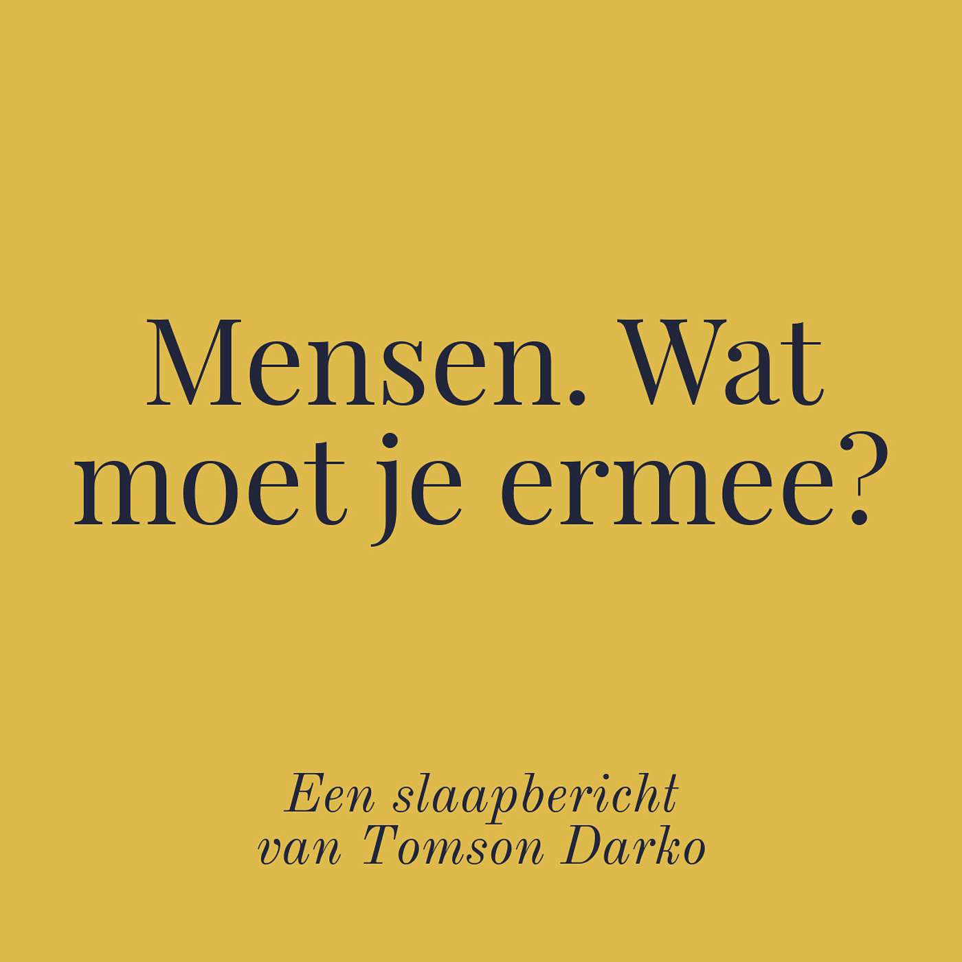 In slaap vallen met melancholie van Tomson Darko