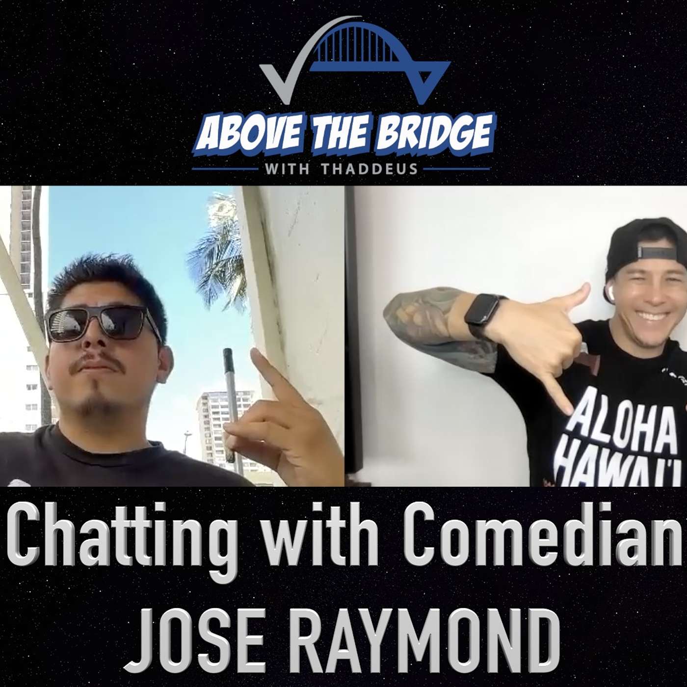 Above the bridge