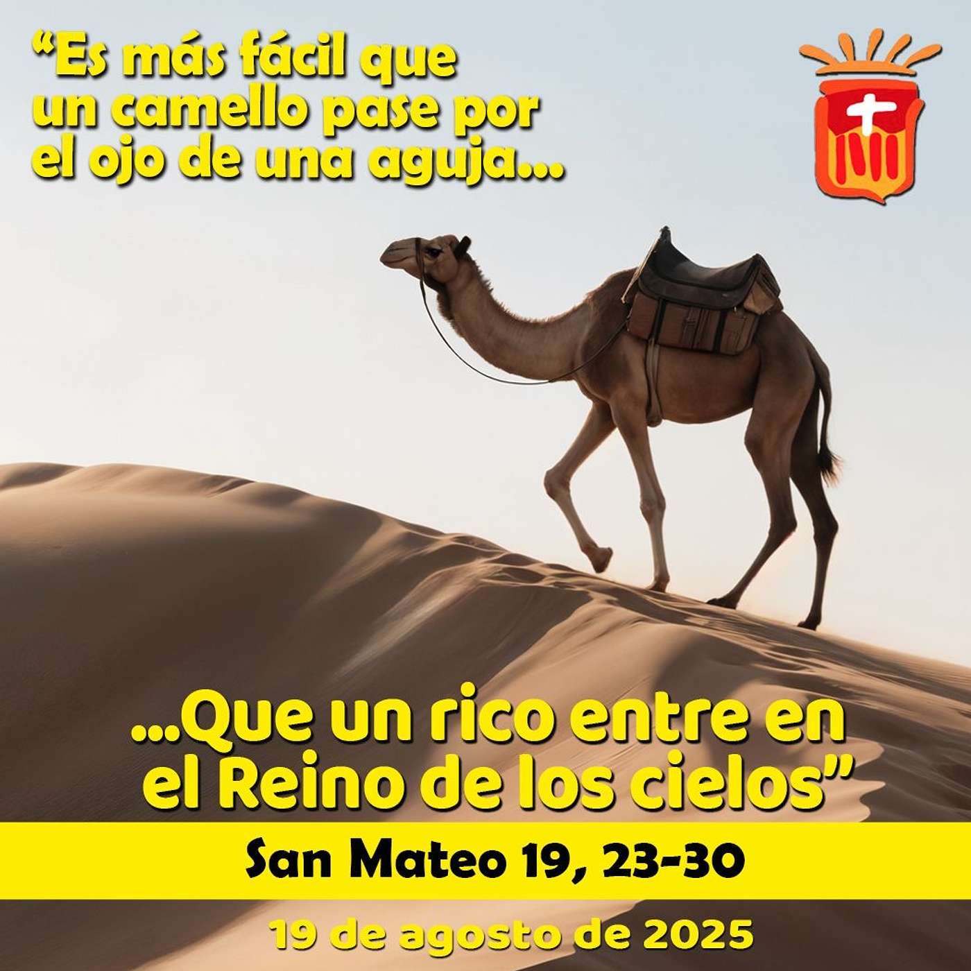 2025-08-19 San Mateo 19, 23-30: Martes XX Ordinario