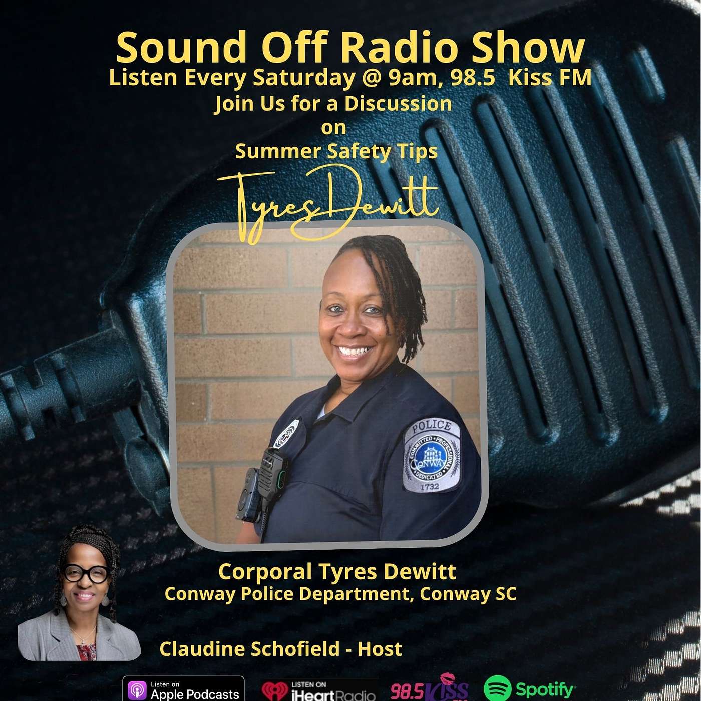Join Us for a Discussion  on  Summer Safety Tips with Corporal Tyres Dewitt