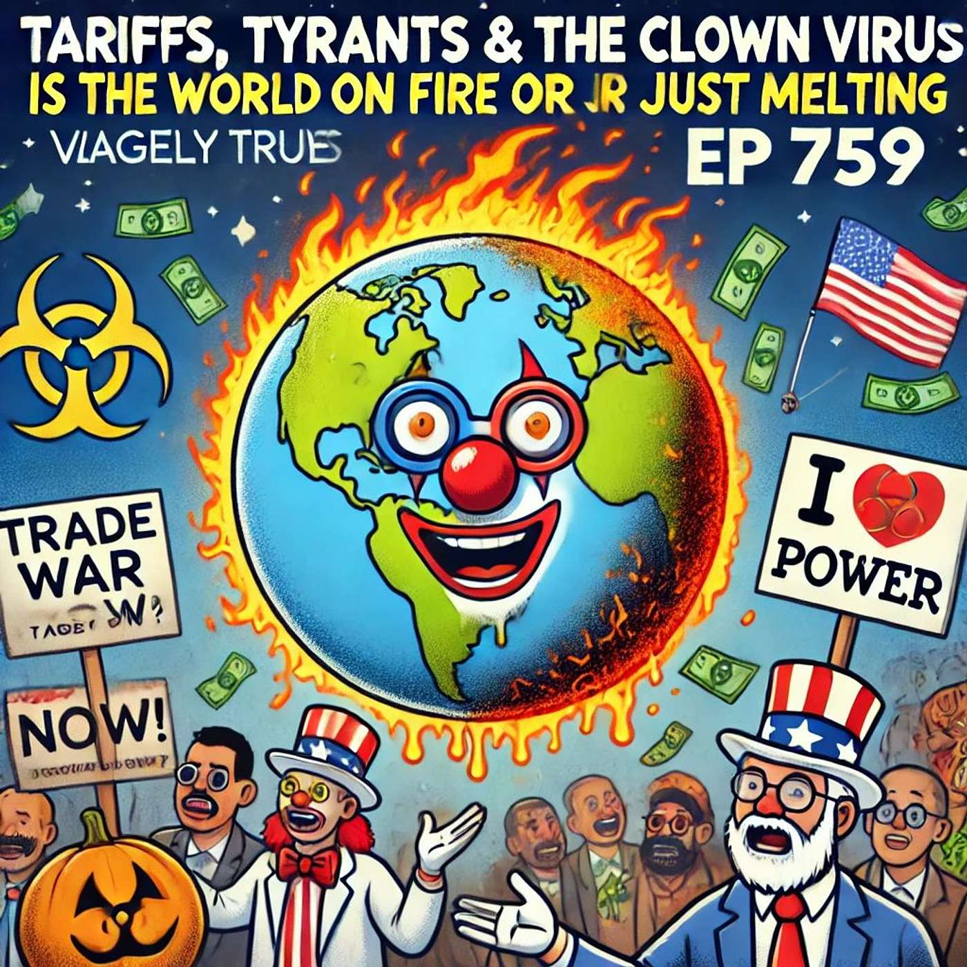 Tariffs, Tyrants & The Clown Virus: Is the World on Fire or Just Melting | Vaguely True (a.k.a. Vaguely News) Ep 759