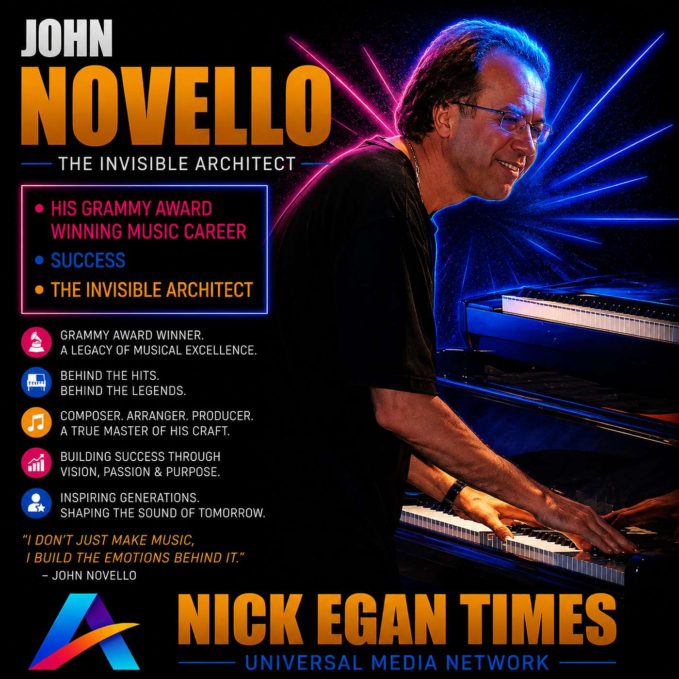 John Novello His Grammy Award Winning Music Career, Success & The Invisible Architect | Nick Egan Times episode artwork