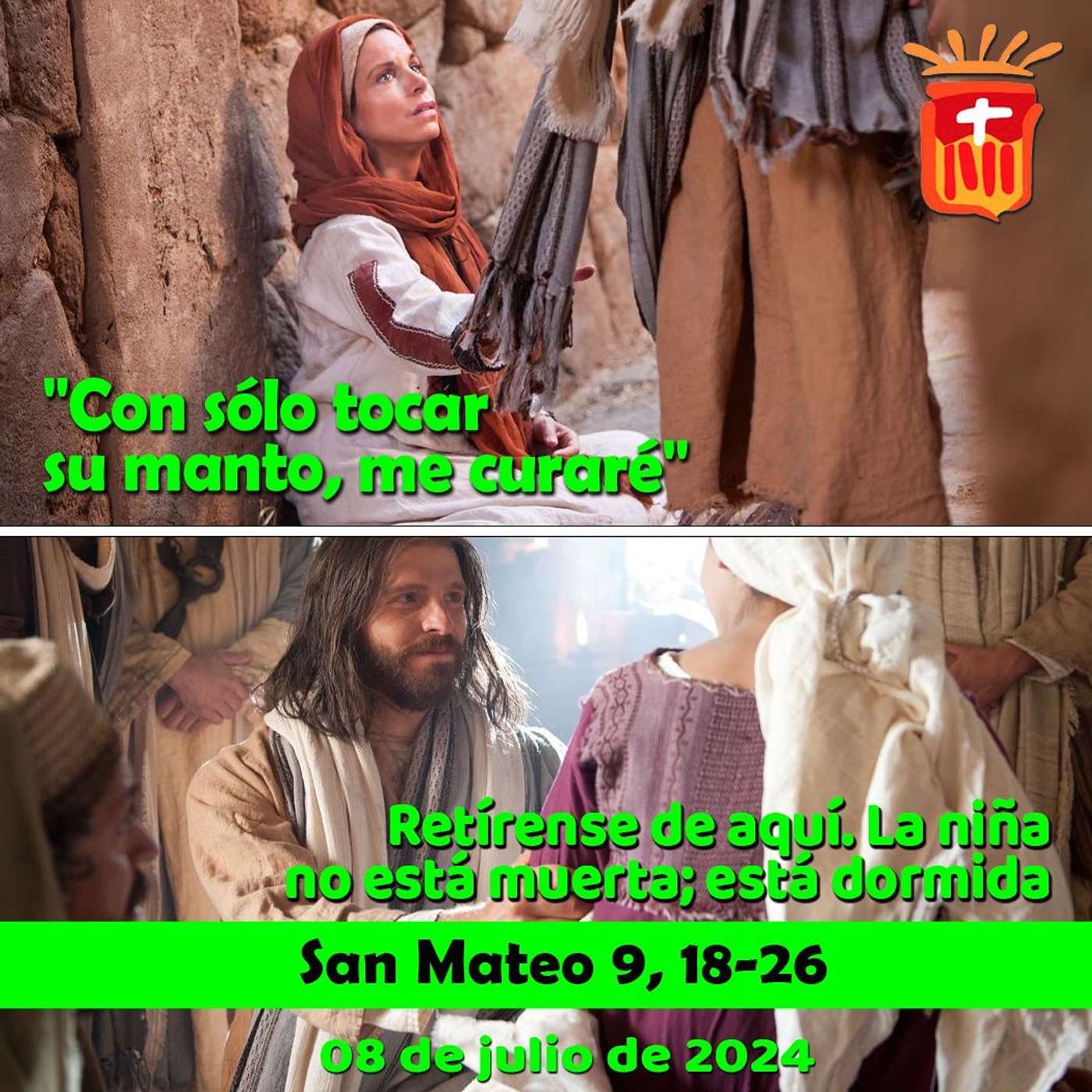 2024-07-08 San Mateo 9, 18-26: Lunes XIV Ordinario.