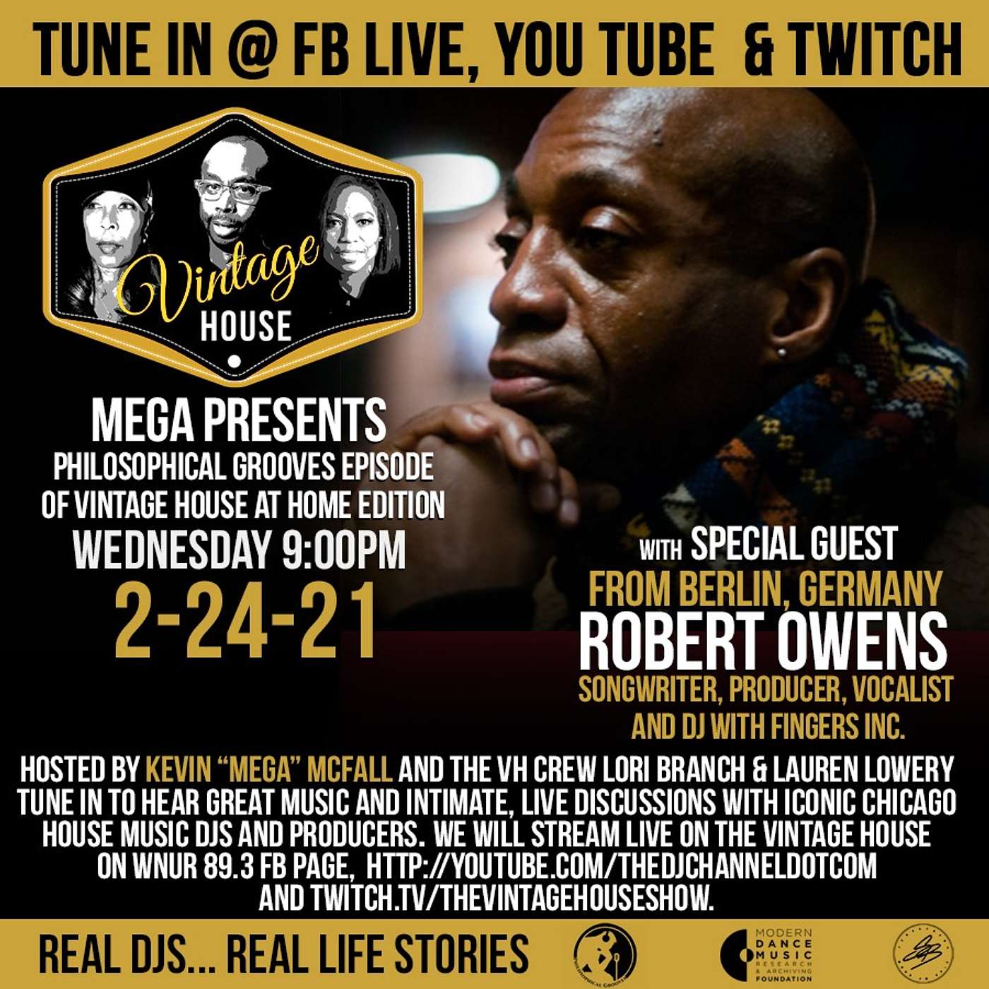 The VINTAGE HOUSE Show Podcast On Air & On-Line | Business, Culture, History of House Music