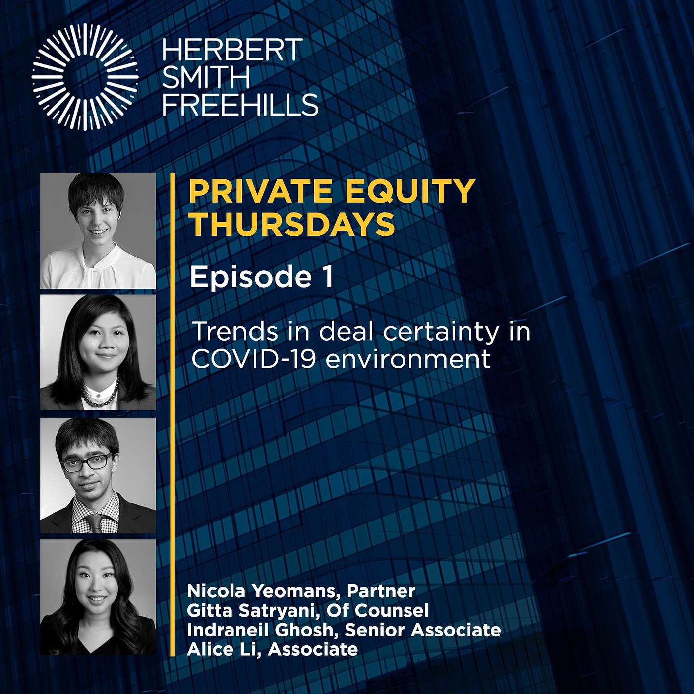 Private Equity Thursdays EP1: Trends in deal certainty in COVID-19 environment episode artwork