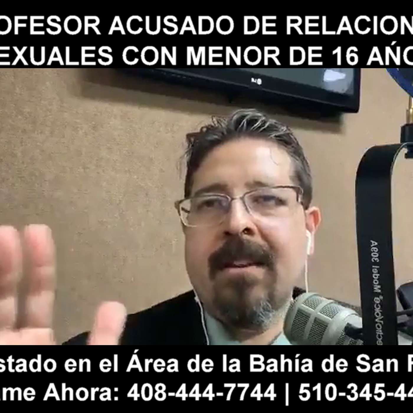 Profesor acusado de relaciones sexuales con menor de 16 ańos