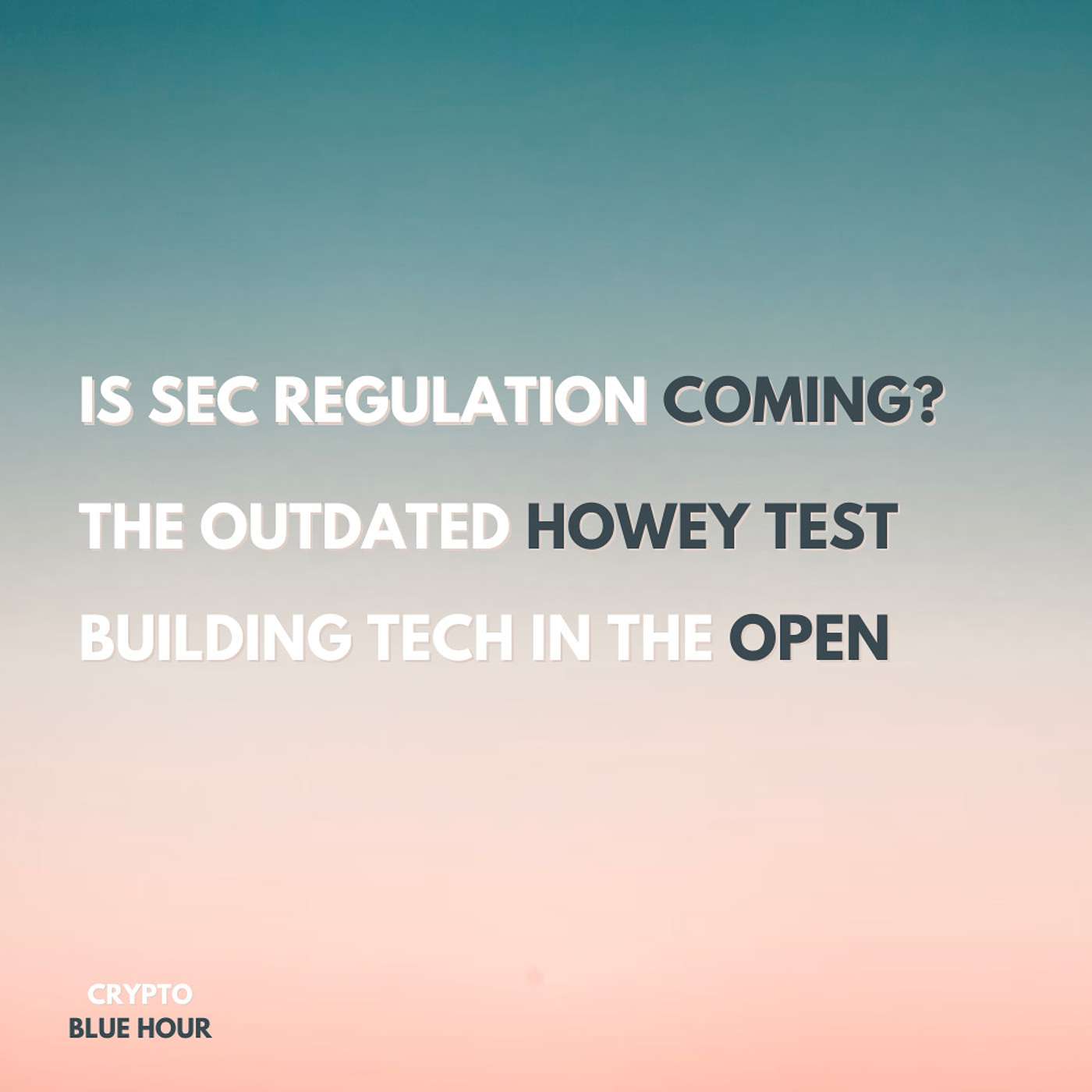 Open-source crypto, the Howey Rule, and US Regulation | Episode 6: Crypto Blue Hour