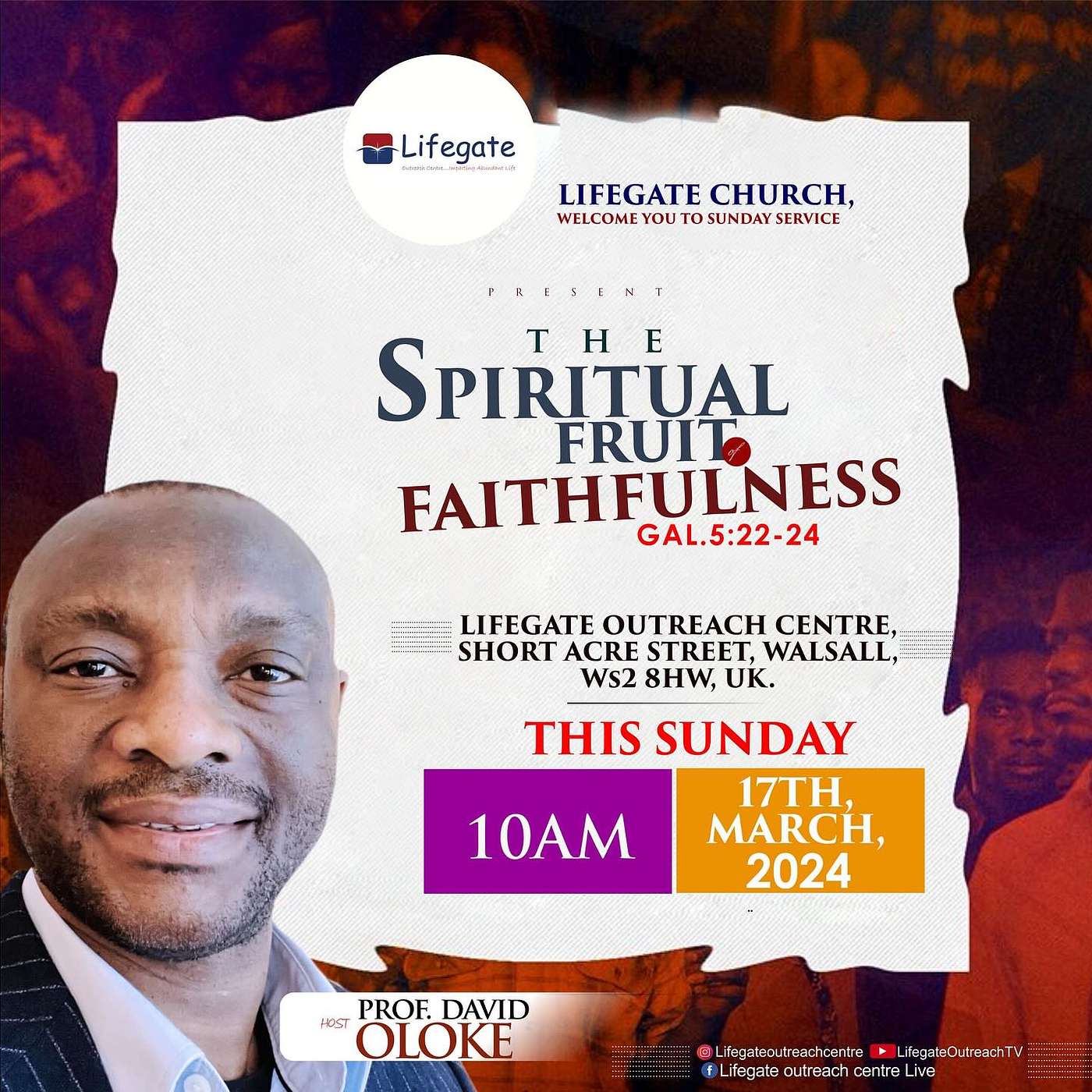 The Spiritual Fruit of Faithfulness - Lifegate Church - 17.3.24 episode artwork