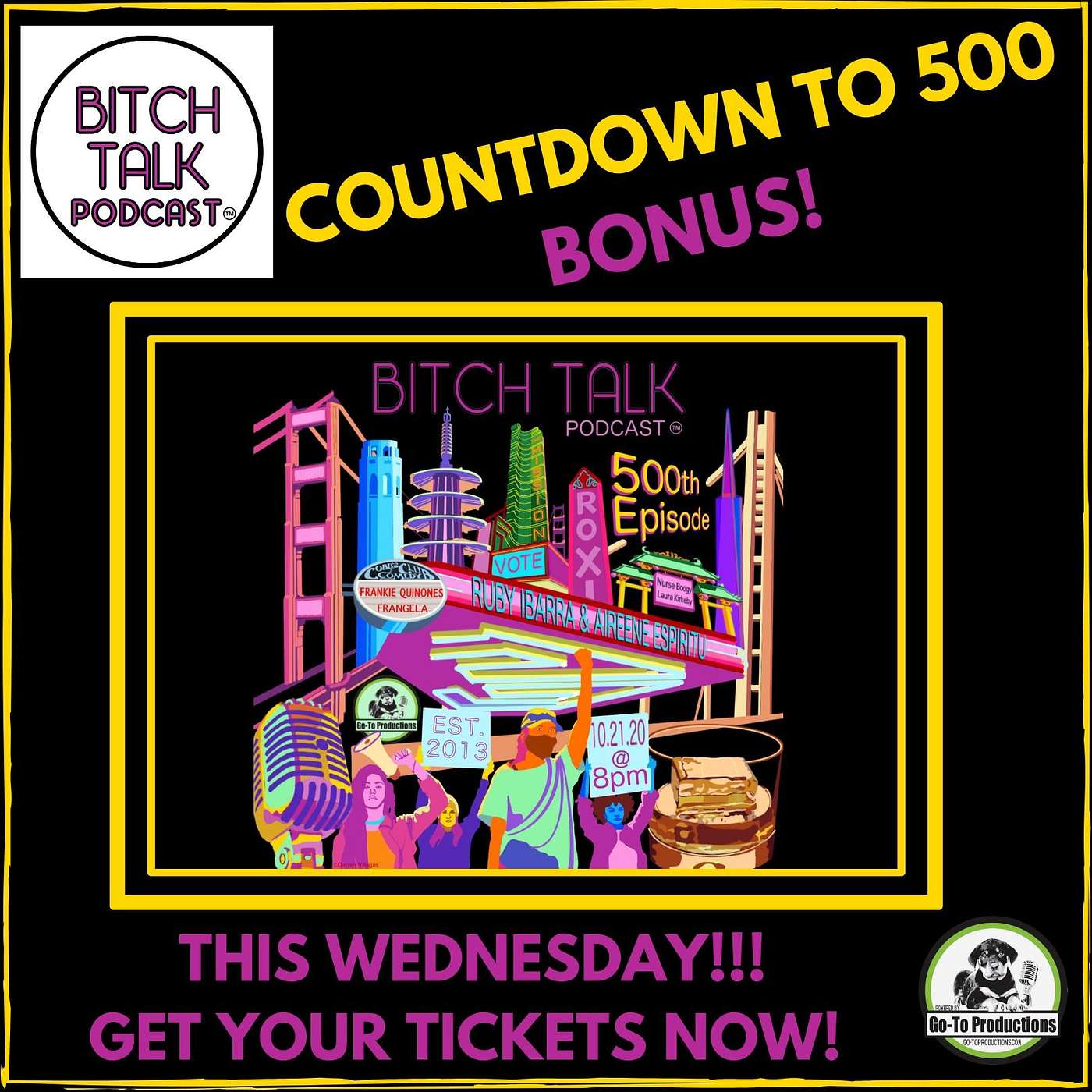 Bonus Bitch - 500 Virtual Event is Wednesday 🥳