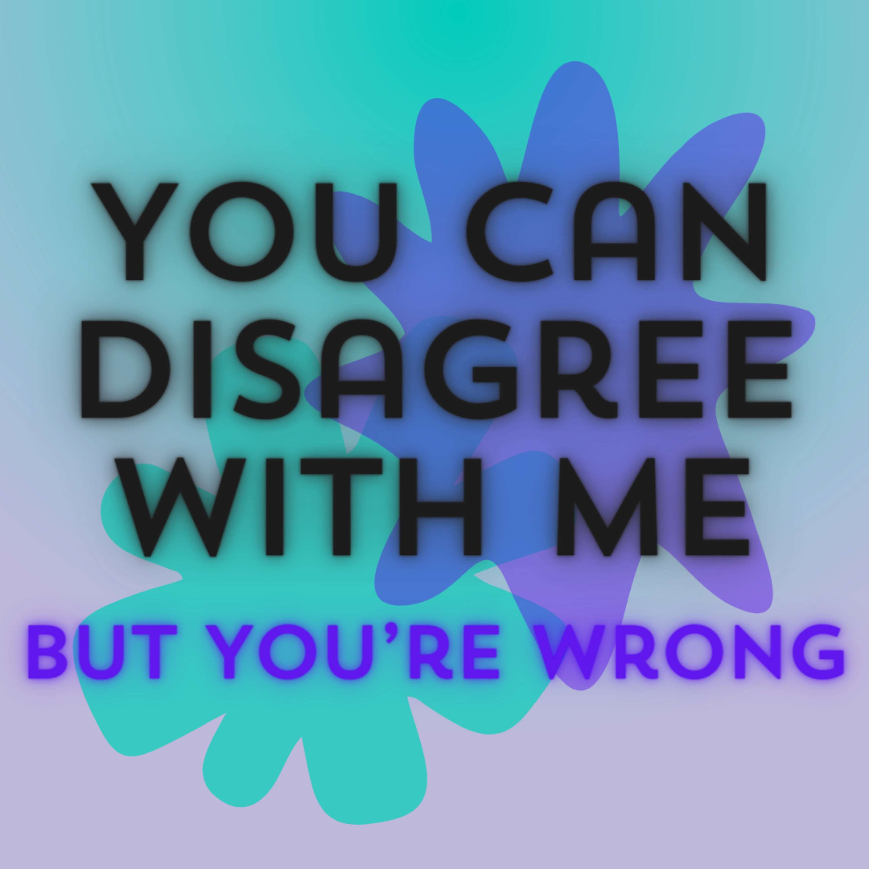 You Can Disagree With Me, But You're Wrong