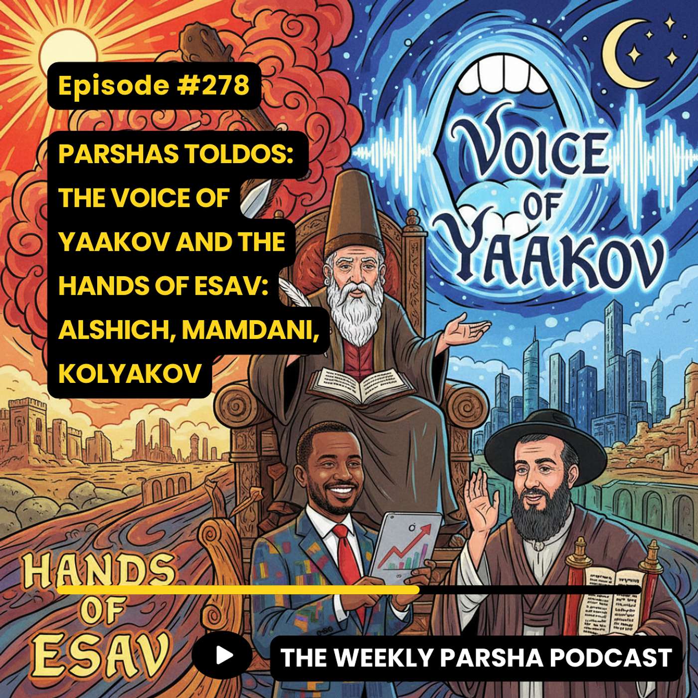 Parshas Toldos: The Voice of Yaakov and the Hands of Esav: Alshich, Mamdani, Kolyakov