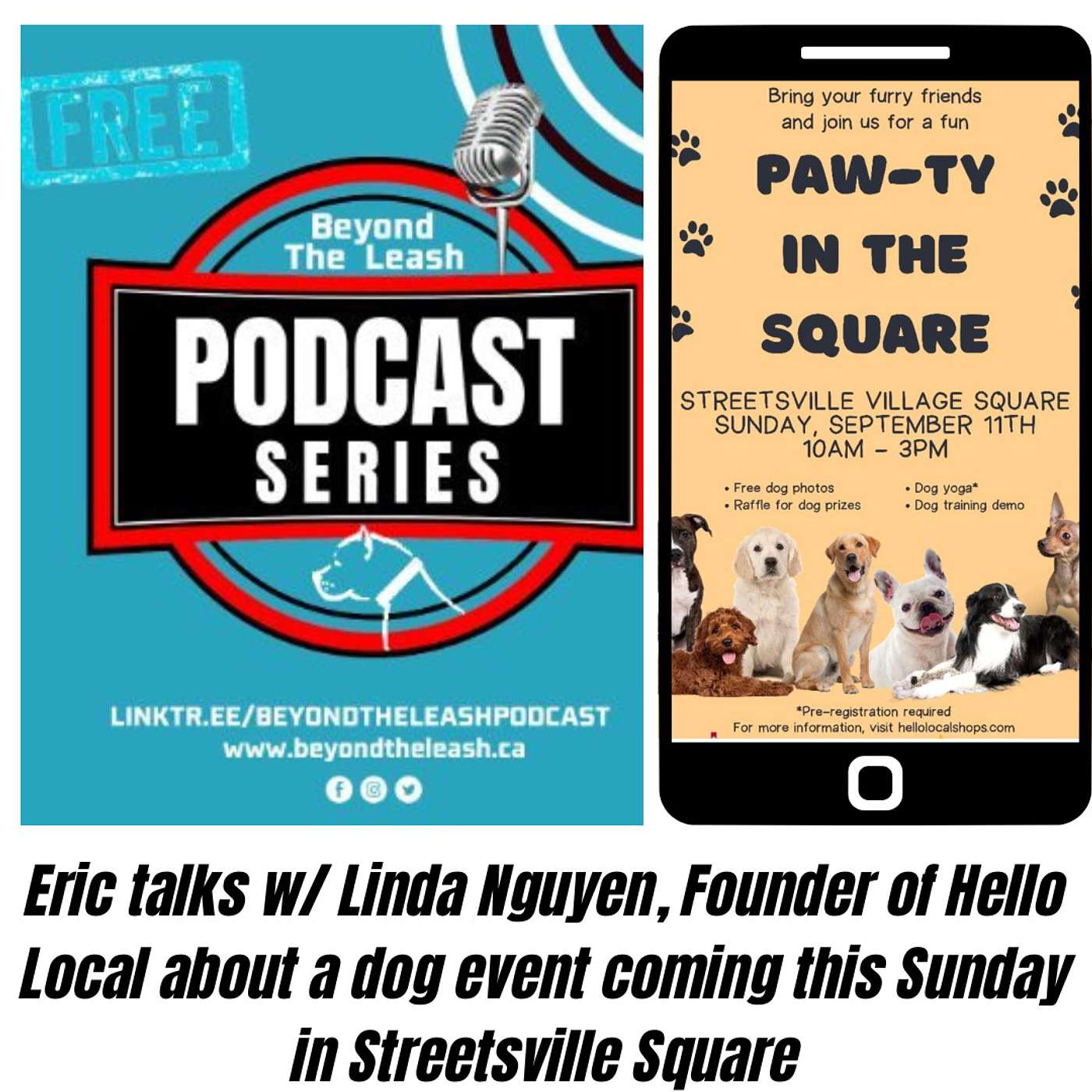 Episode 49: Eric talks with Linda Nguyen, founder of Hello Local about a dog event coming this Sunday