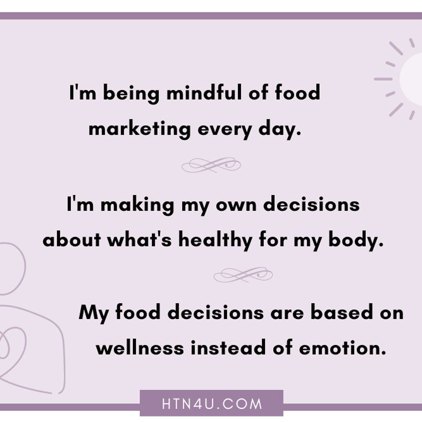 HTN4U Unlimiting Affirmations on Nutrition #255