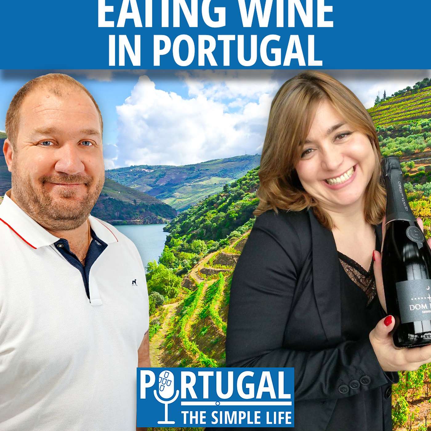 Eating wine in Portugal