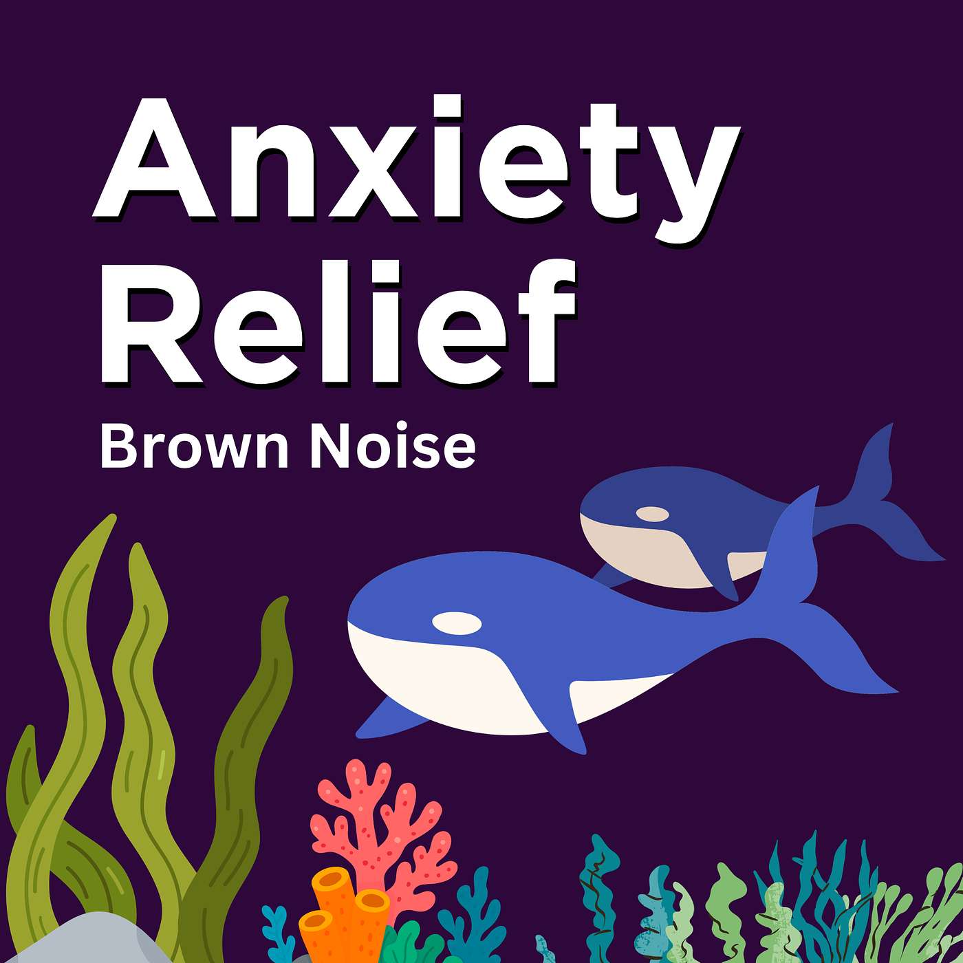 ADHD + ASD ANXIETY RELIEF - Deep Ocean Whales, Bubbles, Brown Noise LOOP for Sleep + Flow State, Anxiety Relief