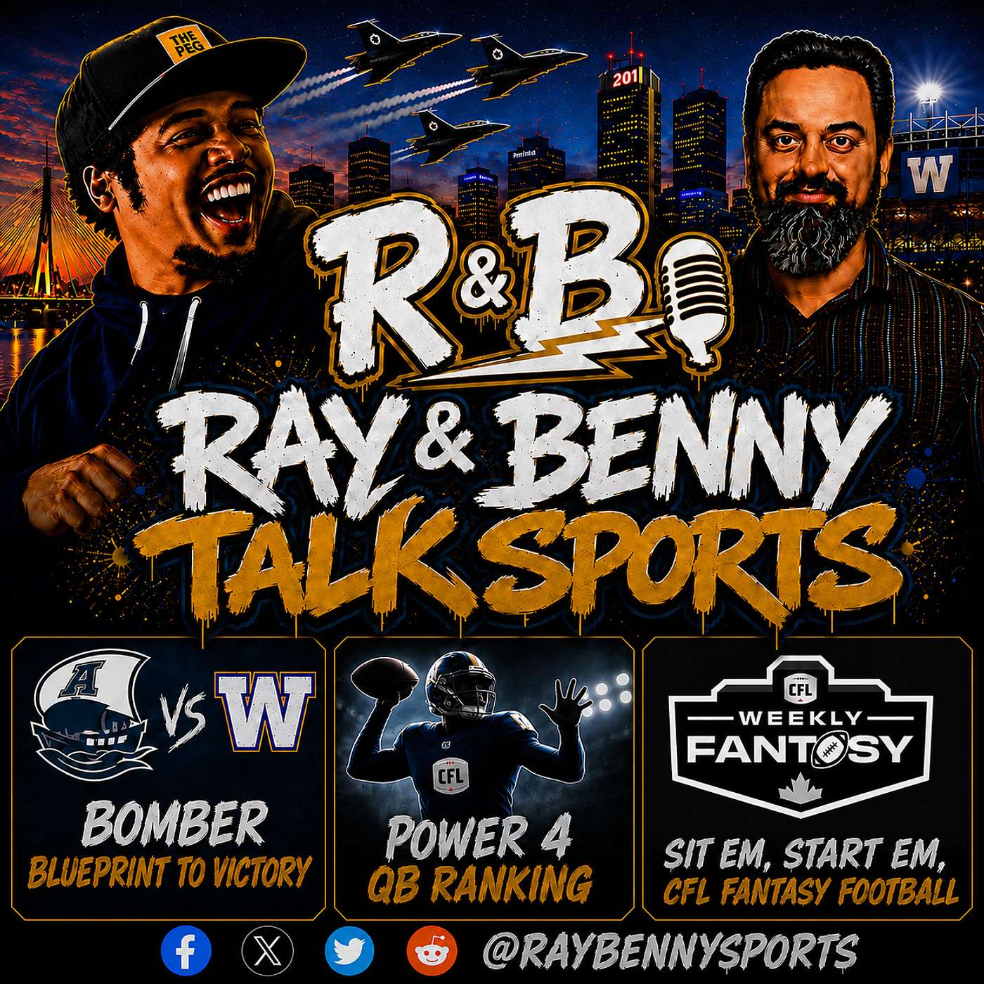 Winnipeg Blue Bombers CFL Canadian Football Sports Podcast Toronto Argos Youtube episode artwork