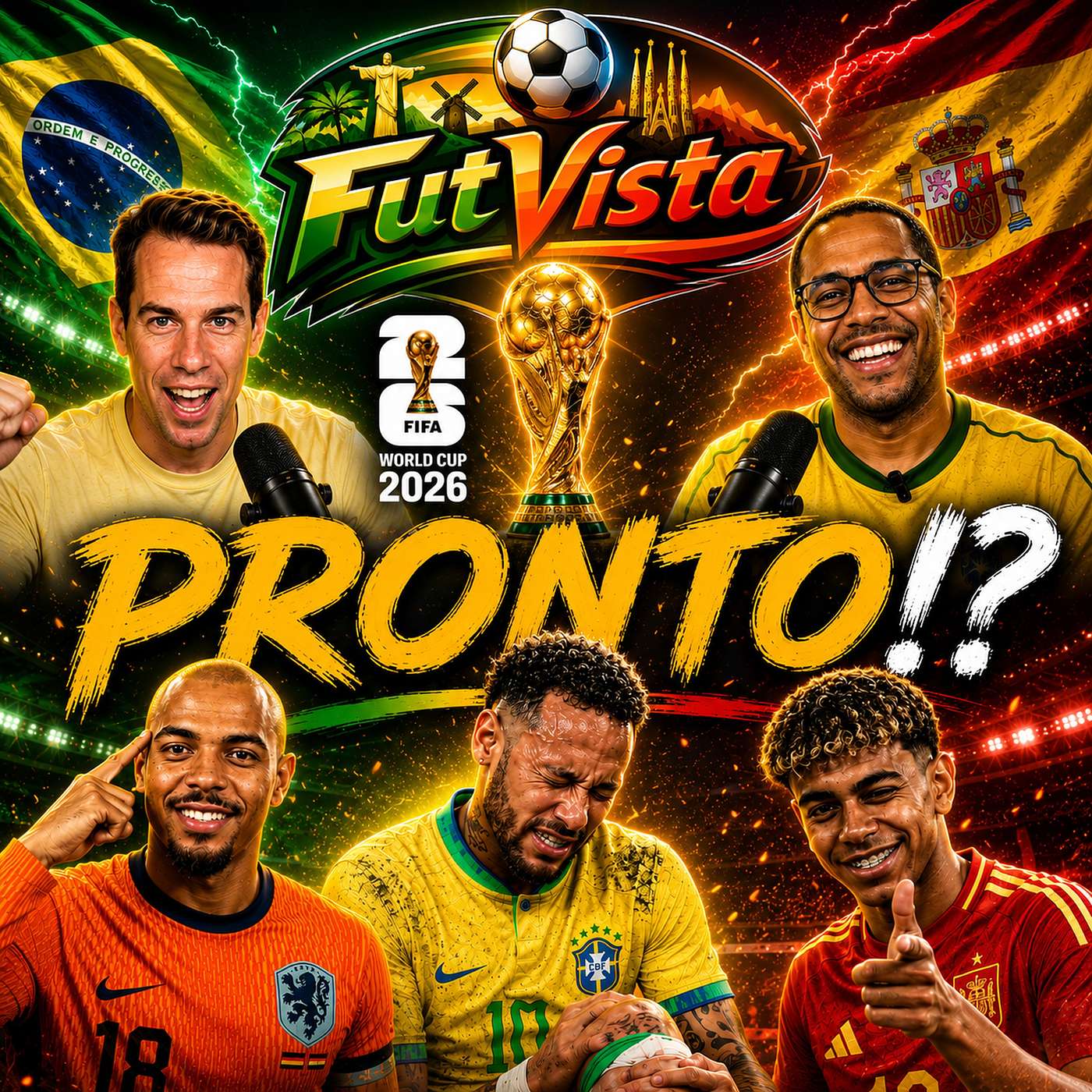 Brasil x Espanha x Holanda 🤩​😮​ PRONTOS para a COPA DO MUNDO!? 🏆​2️⃣​0️⃣​2️⃣​6️⃣​ 🇧🇷​🇪🇸​🇳🇱 | FutVista 2 episode artwork