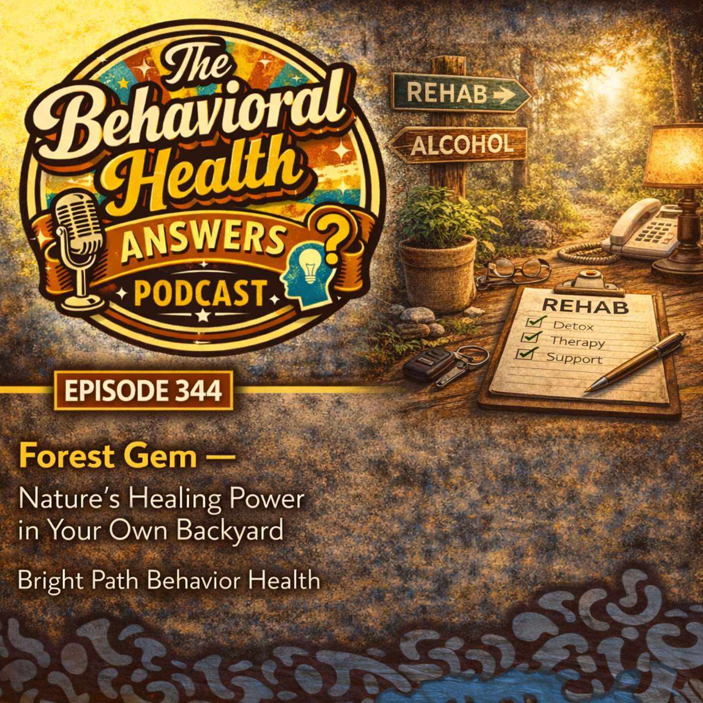 Episode 344: Forest Gem - Nature's Healing Power in Your Own Backyard | Bright Path Behavior Health episode artwork