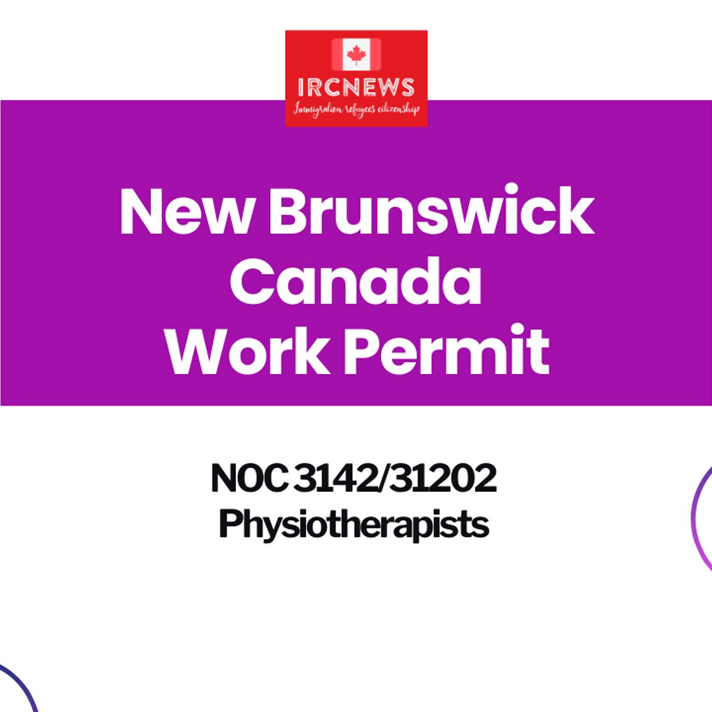 Canada Immigration New Brunswick NOC 3142/31202 Physiotherapists Work Permits episode artwork