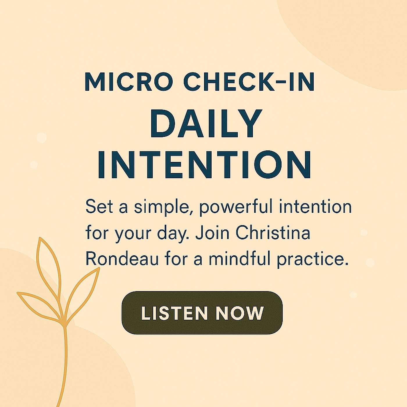 Micro Check In - Set an Intention