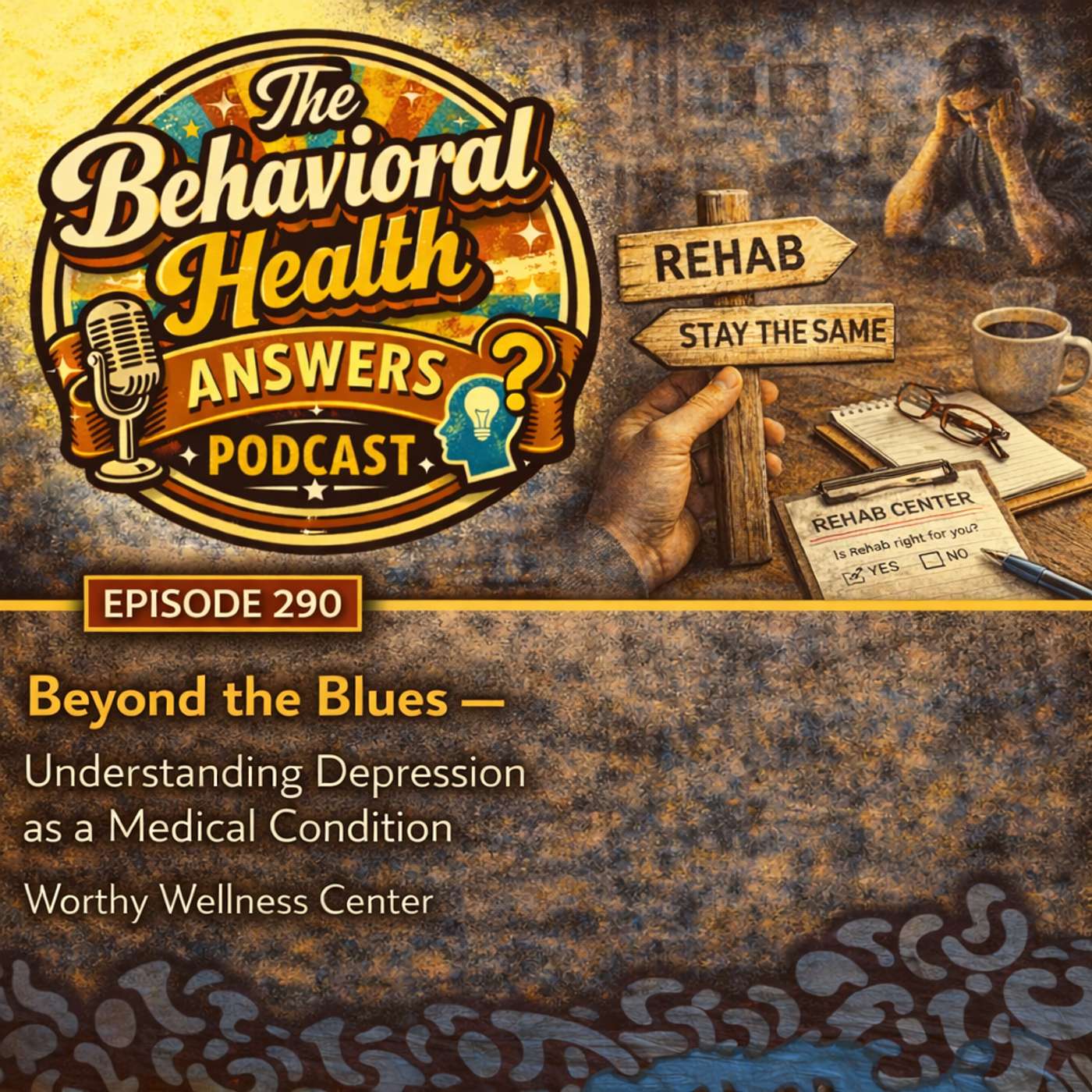 Episode 290: Beyond the Blues - Understanding Depression as a Medical Condition | Worthy Wellness Center episode artwork