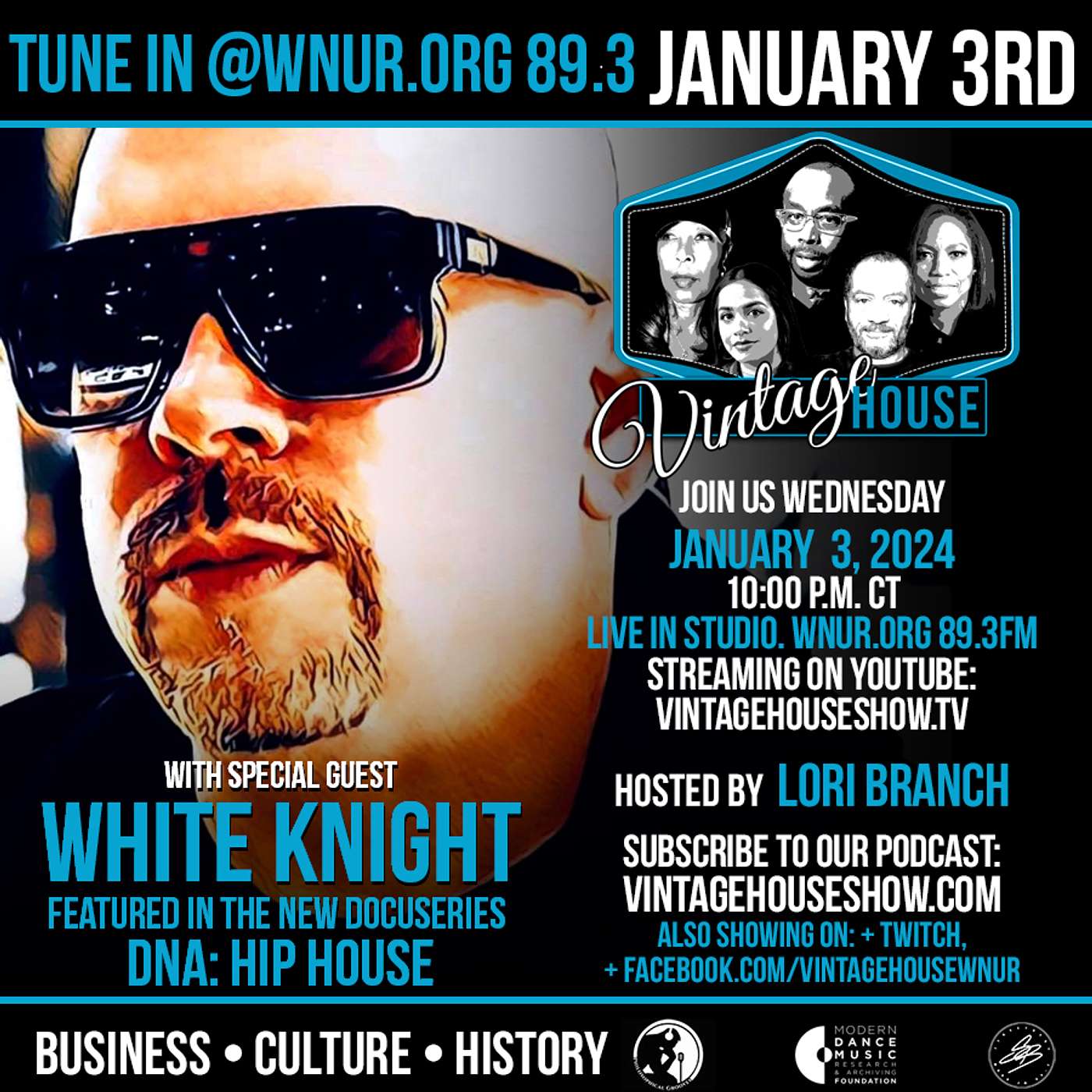 White Knight on the Vintage House Show with DJ Lori Branch in a 2024 Throwback