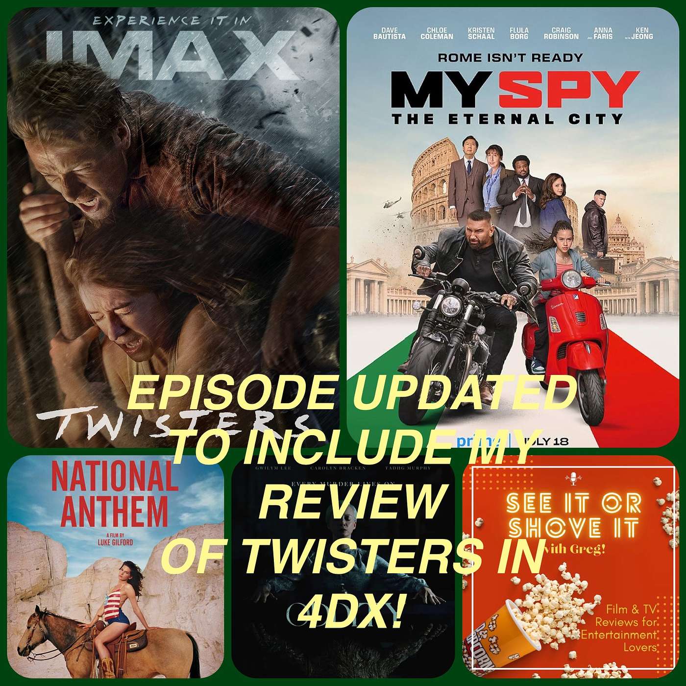 Episode 174 - Twisters, Oddity, National Anthem, My Spy: The Eternal City (UPDATED) episode artwork