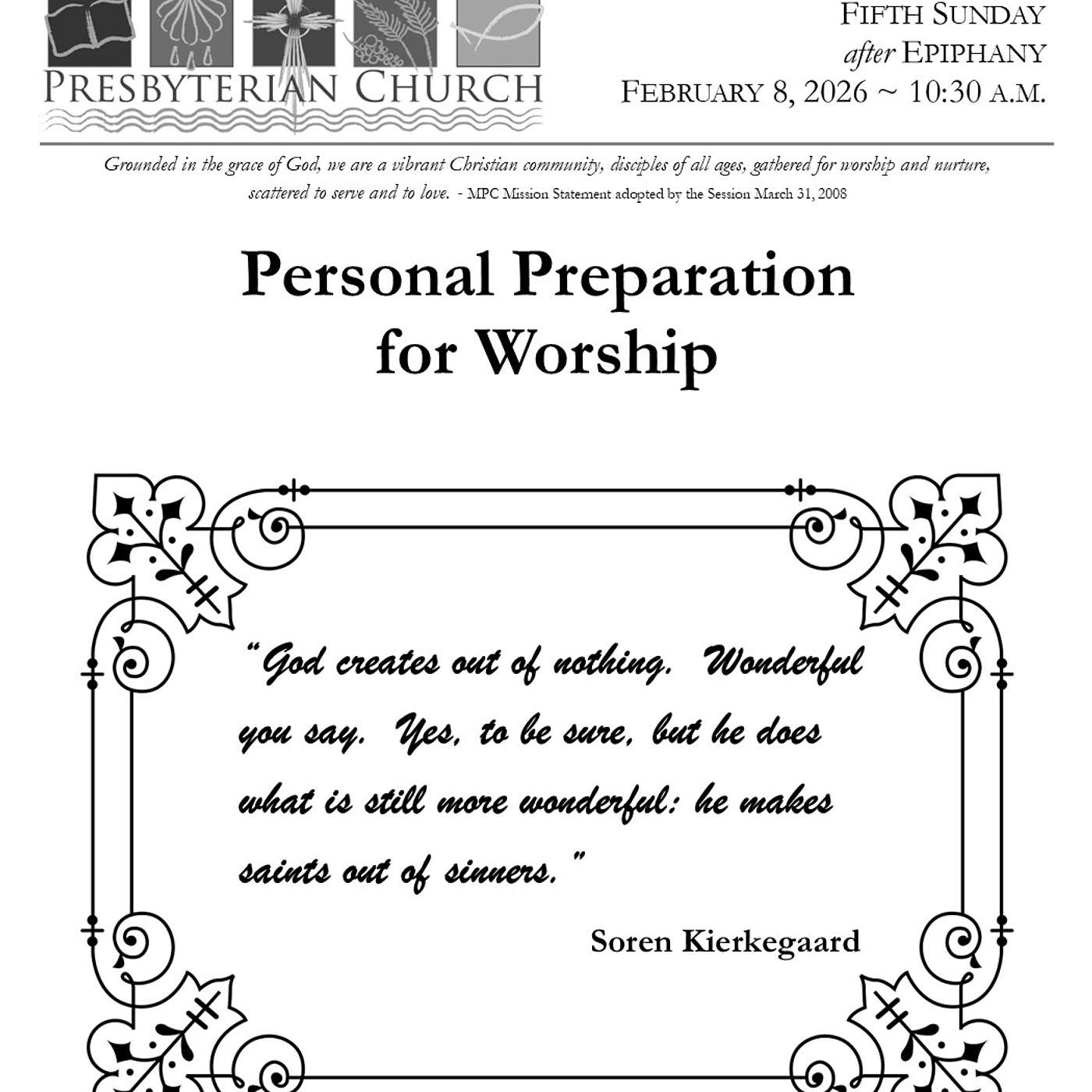 2/8/26 Worship Service - "Life is Not a Spelling Bee"