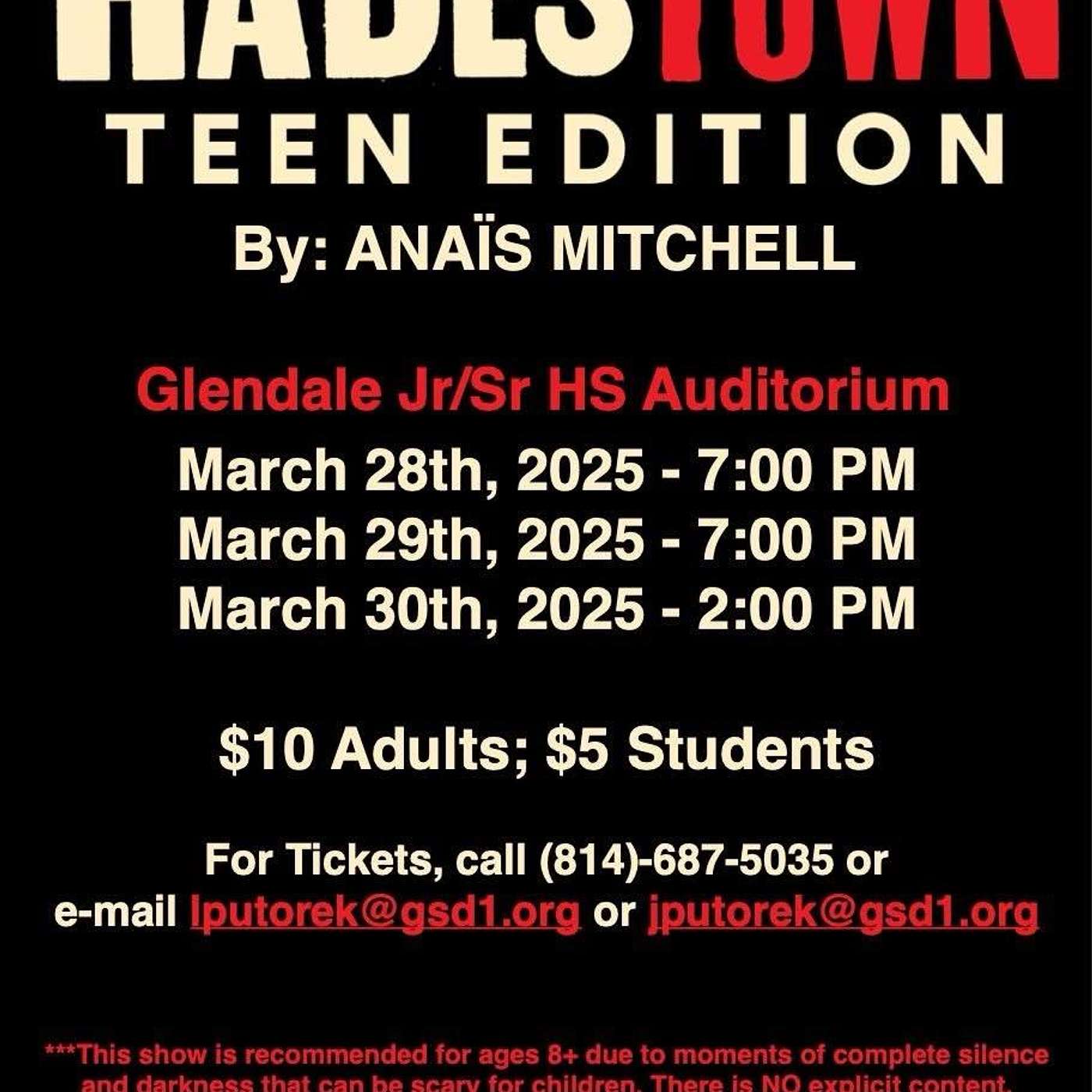 Glendale Drama Club Presents The Play Hadestown episode artwork