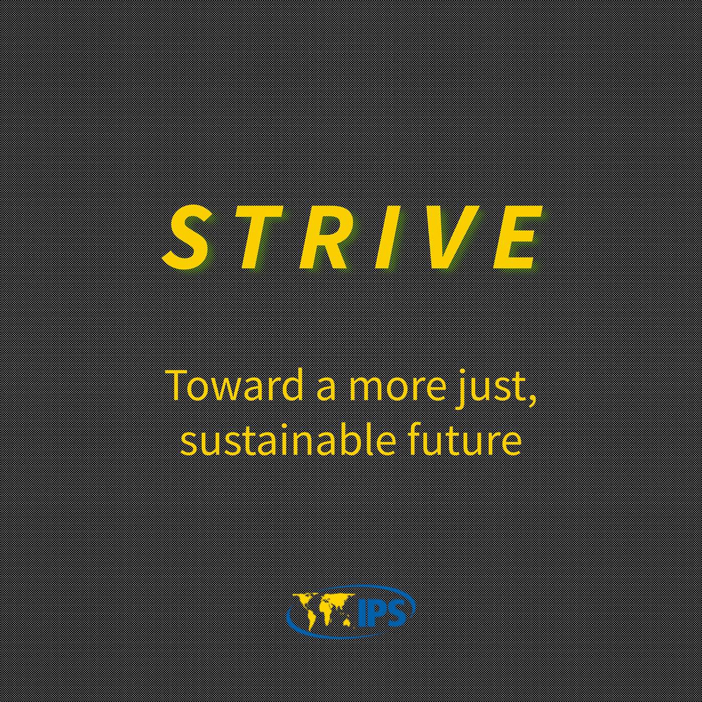 Strive: Toward a more just, sustainable future