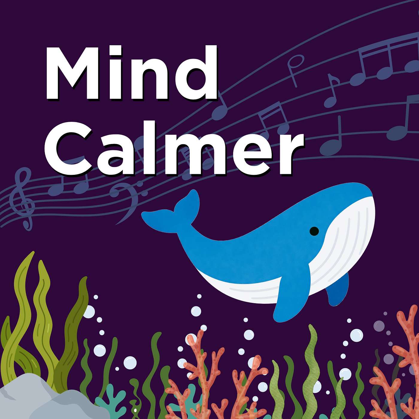 BEST ADHD Mind Calmer - Deep Ocean Sound LOOP Whales Bubbles + Music for Study + Relaxation