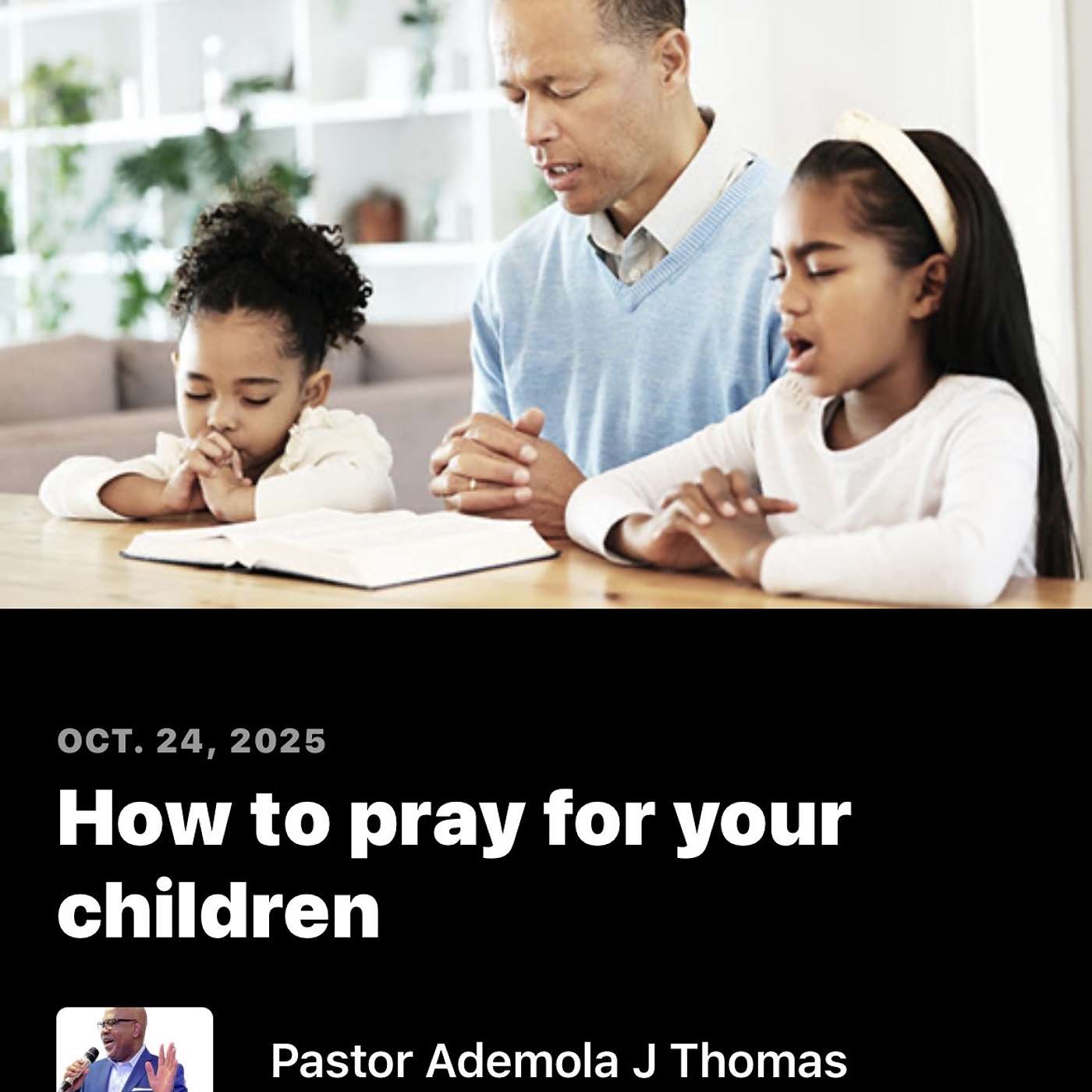 How to pray for your children. episode artwork