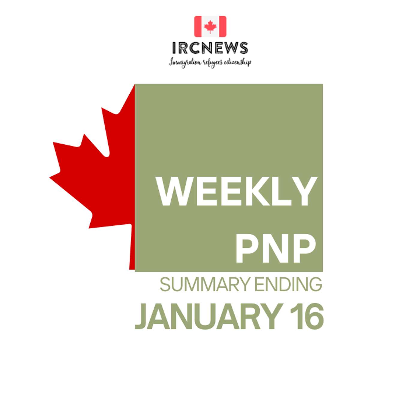 Canada Immigration Weekly PNP selection Summary for week ending January 16, 2026 episode artwork