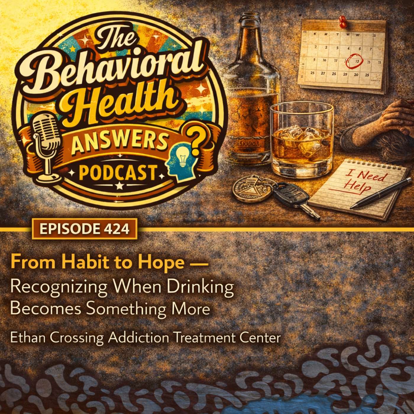 Episode 424: From Habit to Hope - Recognizing When Drinking Becomes Something More | Ethan Crossing Addiction Treatment Center episode artwork