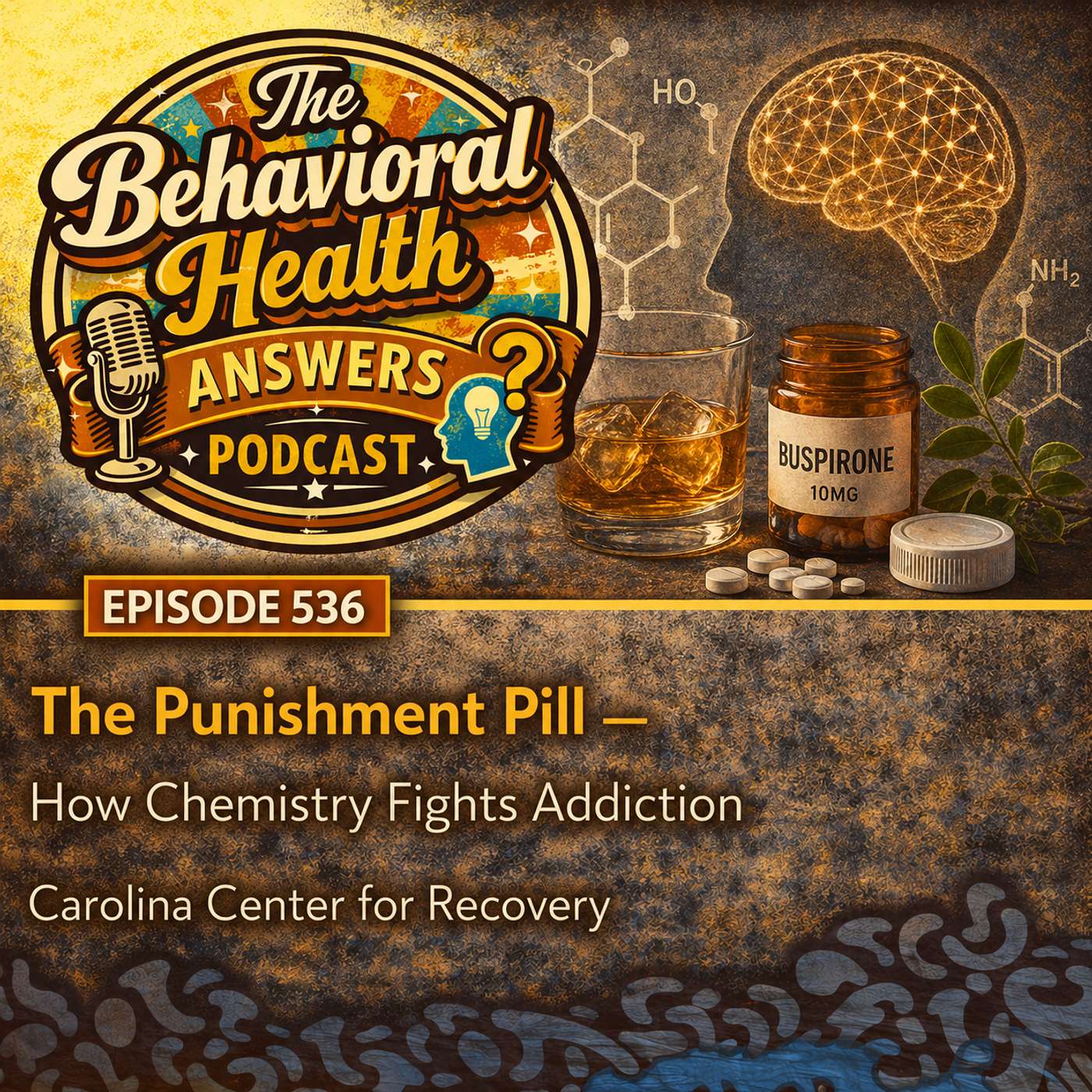 Episode 536: The Punishment Pill - How Chemistry Fights Addiction | Carolina Center for Recovery episode artwork