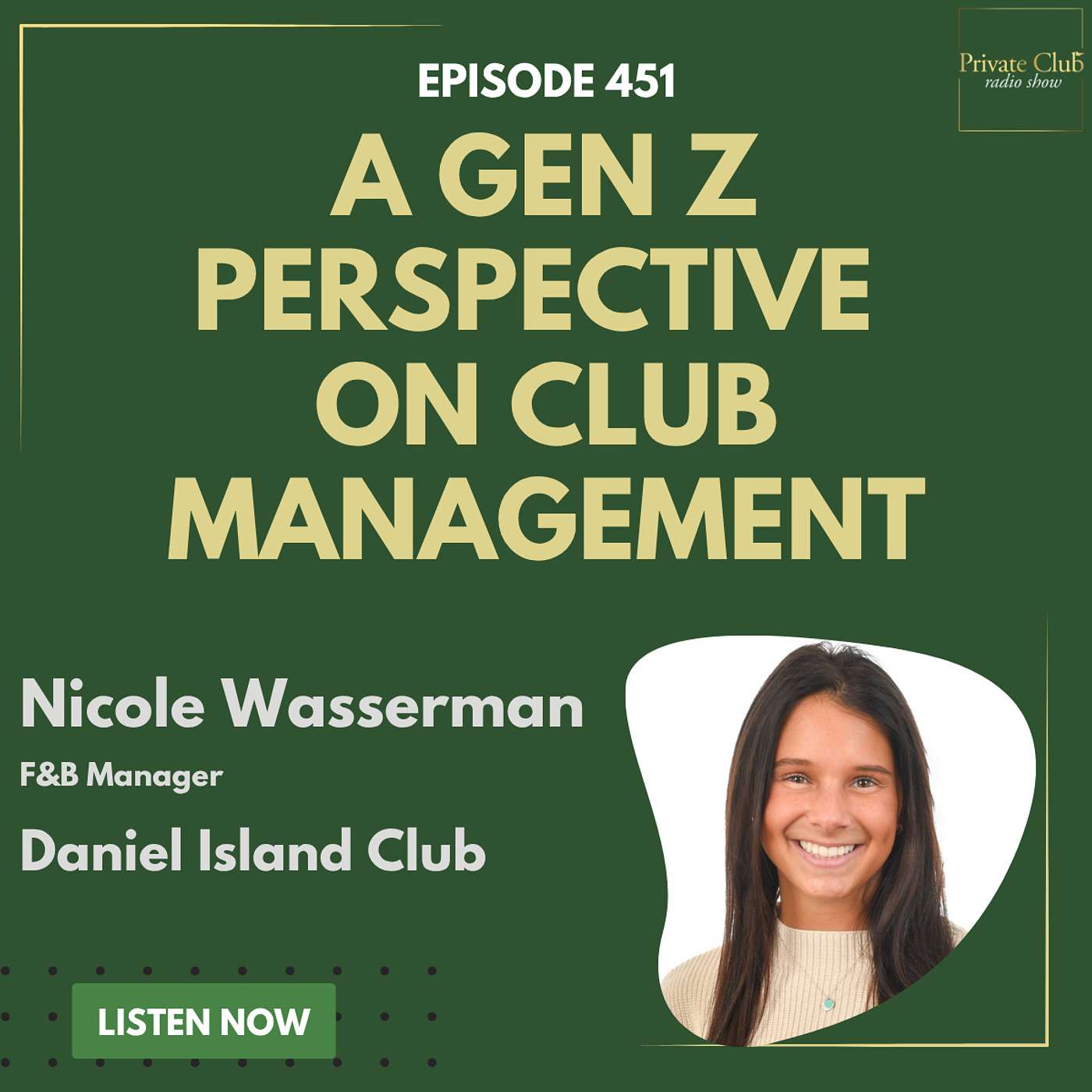 451: She doesn't want to be the youngest GM, she wants to be the best w/ Nicole Wasserman