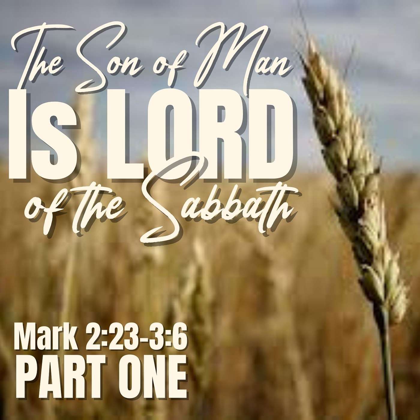 The Son of Man Is Lord of the Sabbath, Part 1; Mark 2:23-3:6