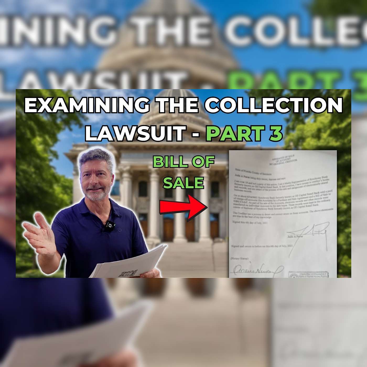 Examining The Collection Lawsuit | Part 3 - Bill of Sale