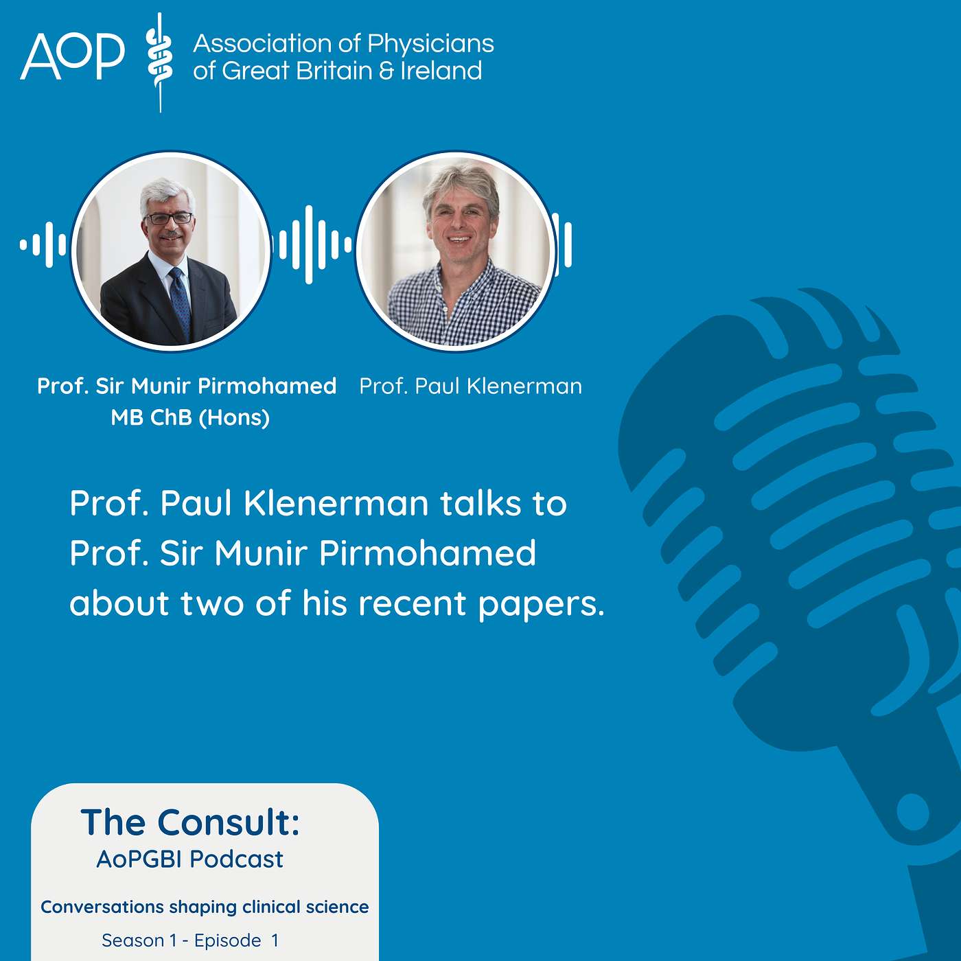 THE CONSULT: Prof. Paul Klenerman talks to Prof. Sir Munir Pirmohamed about two of his recent papers.
