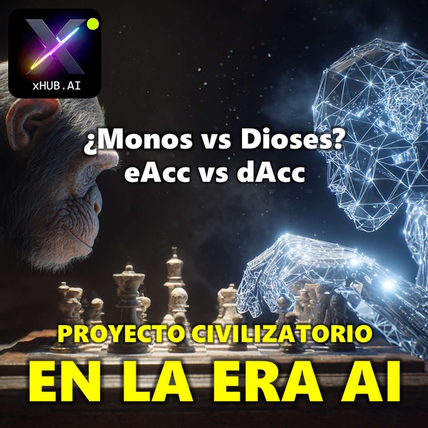 T6.E073. xDEBATE.AI PROYECTO CIVILIZATORIO EN LA ERA AI ¿Monos vs Dioses? E/acc vs D/acc